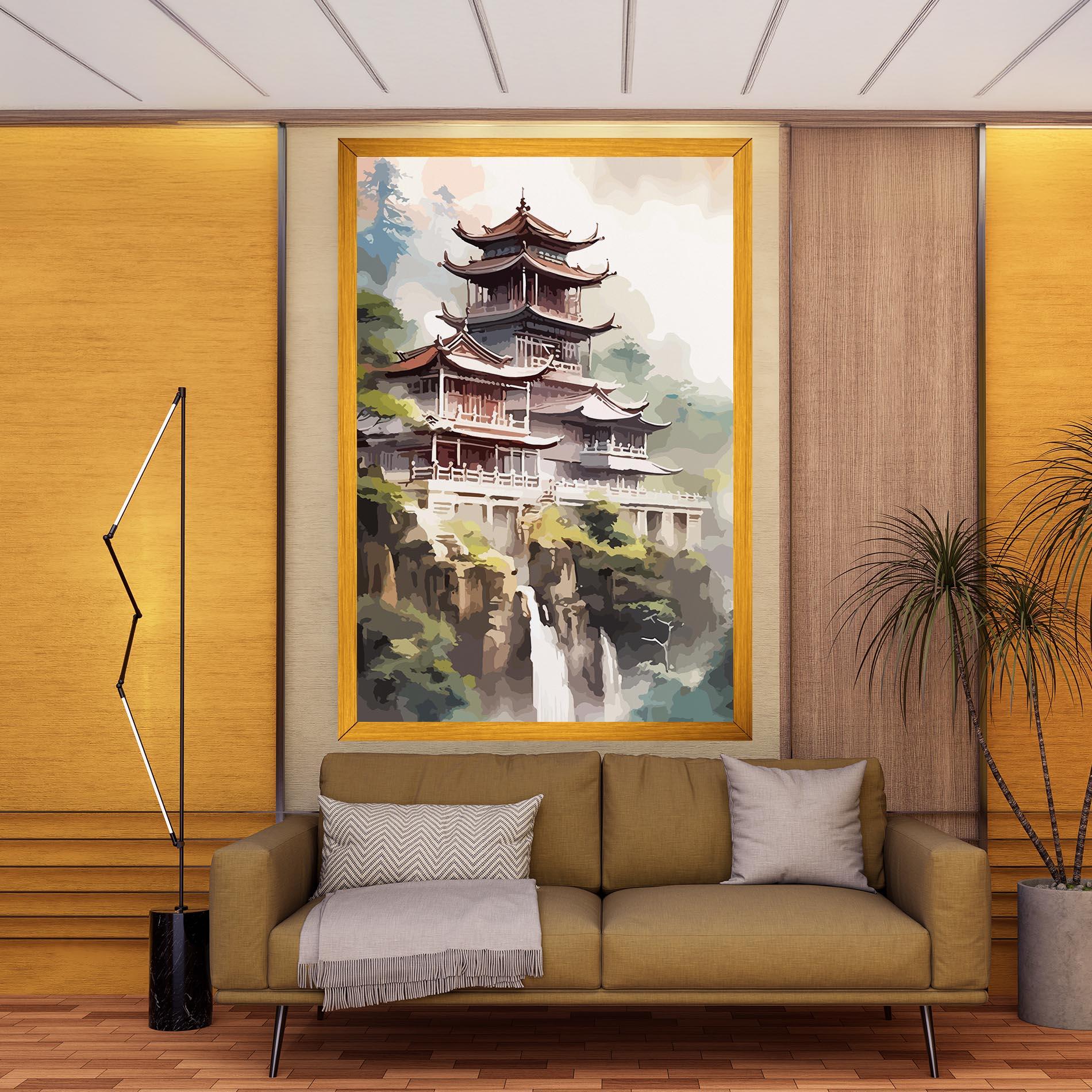Leinwandbild Temple Painting mockup 9