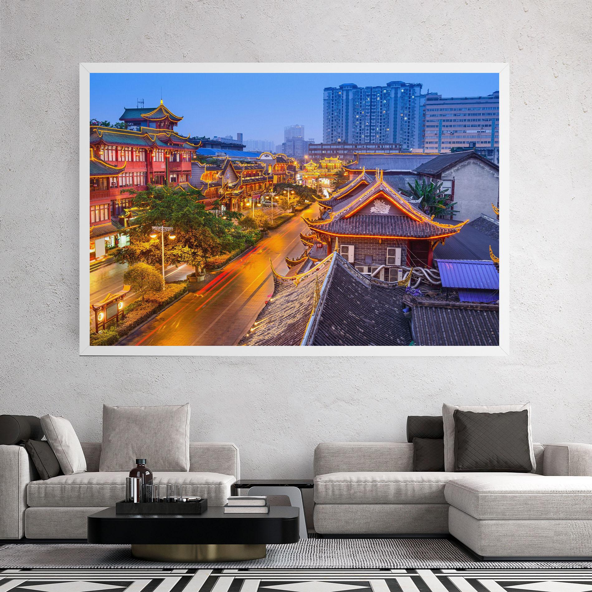 Leinwandbild Chengdu China mockup 2