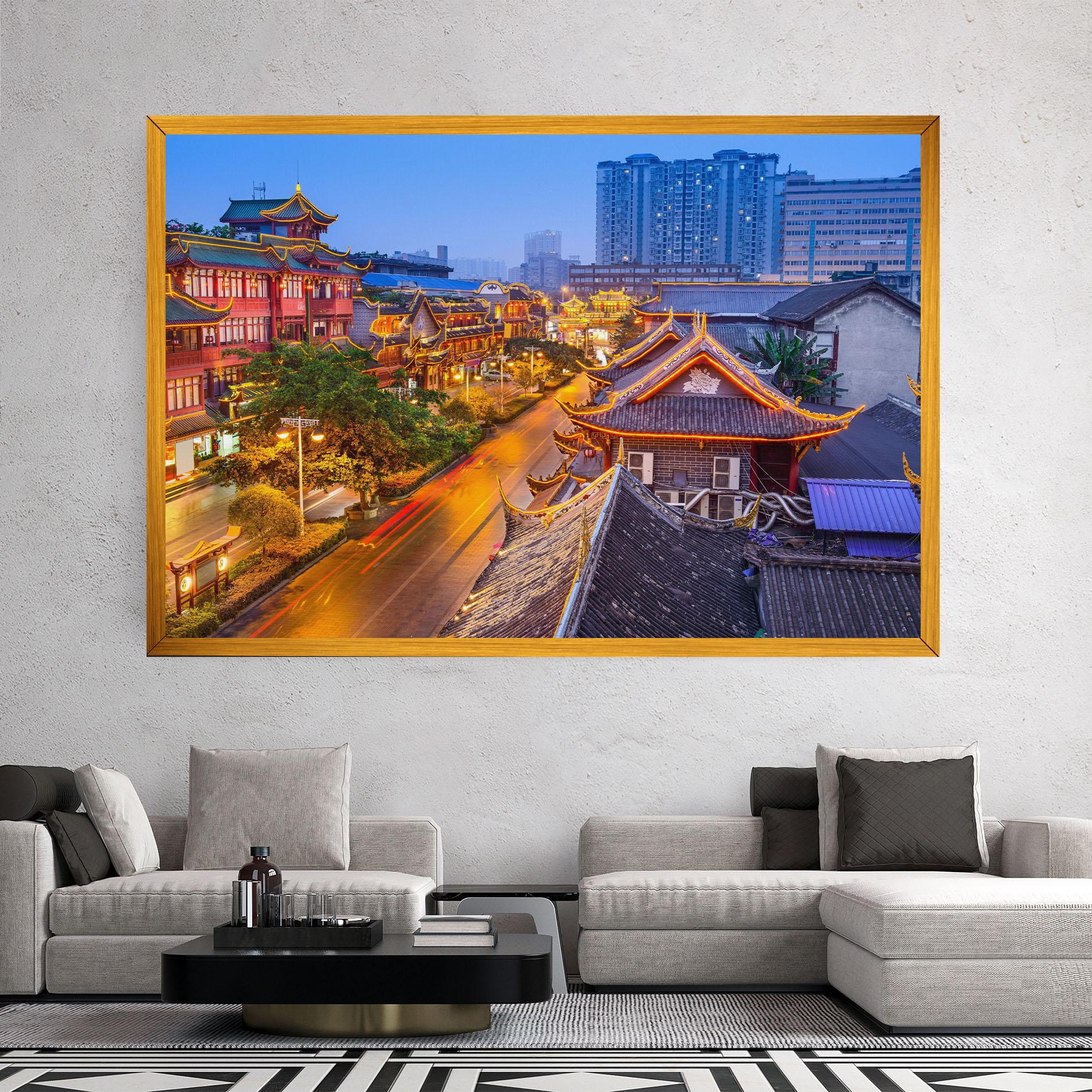 Leinwandbild Chengdu China mockup 2