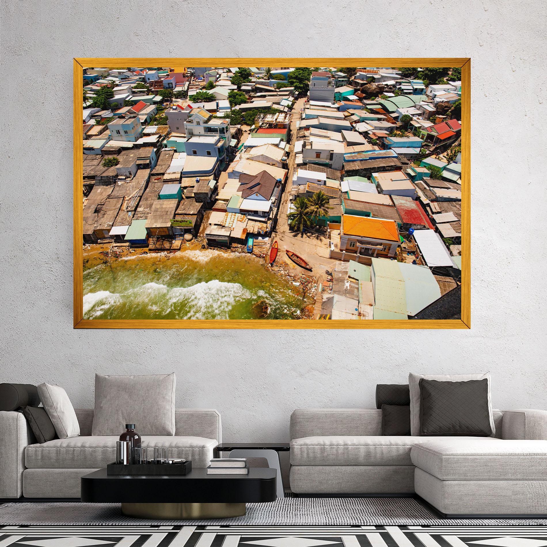 Leinwandbild Vietnam Slums mockup 2