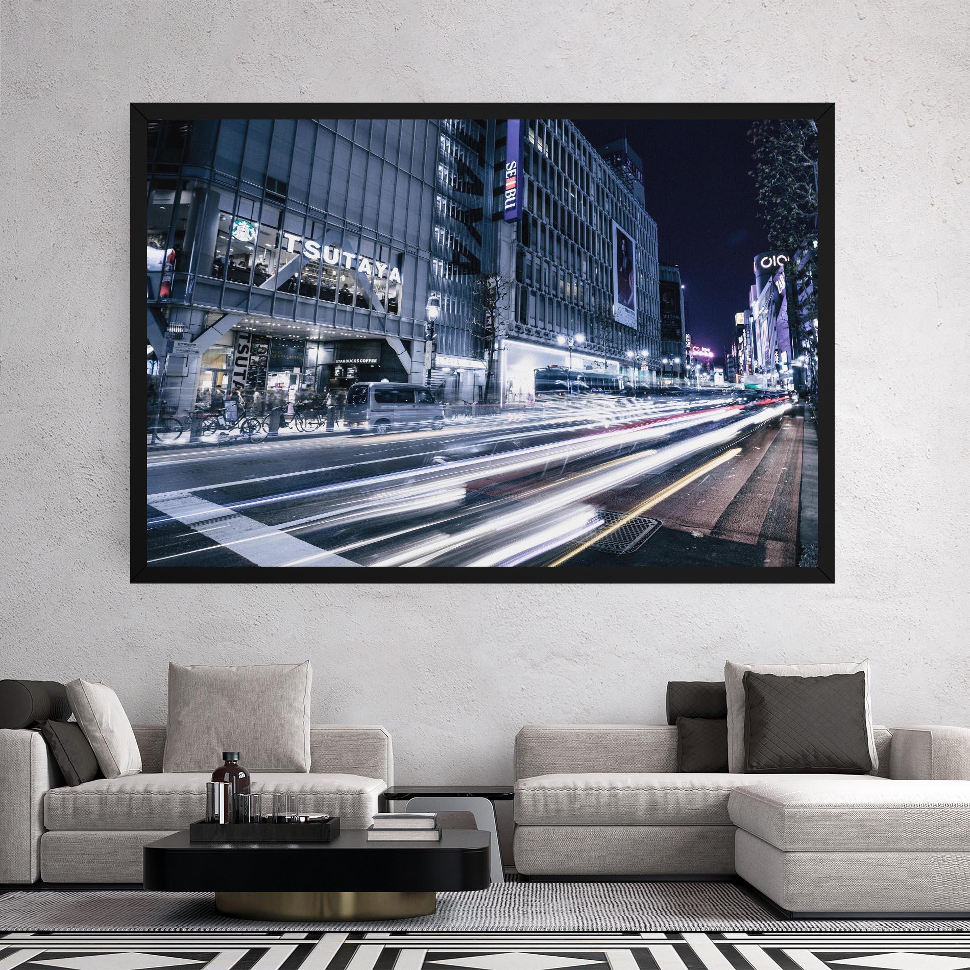 Leinwandbild Road Traffic mockup 2