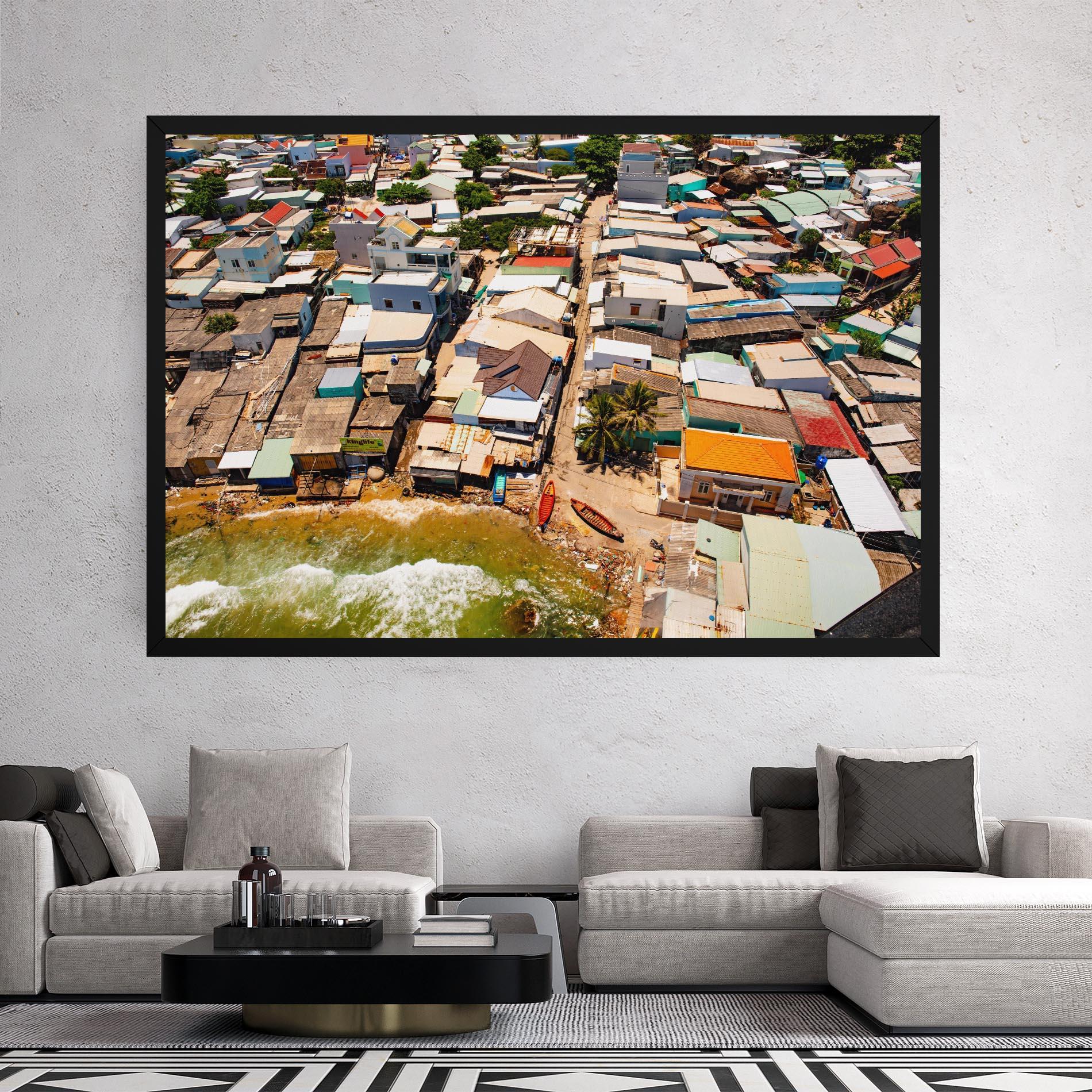 Leinwandbild Vietnam Slums mockup 2