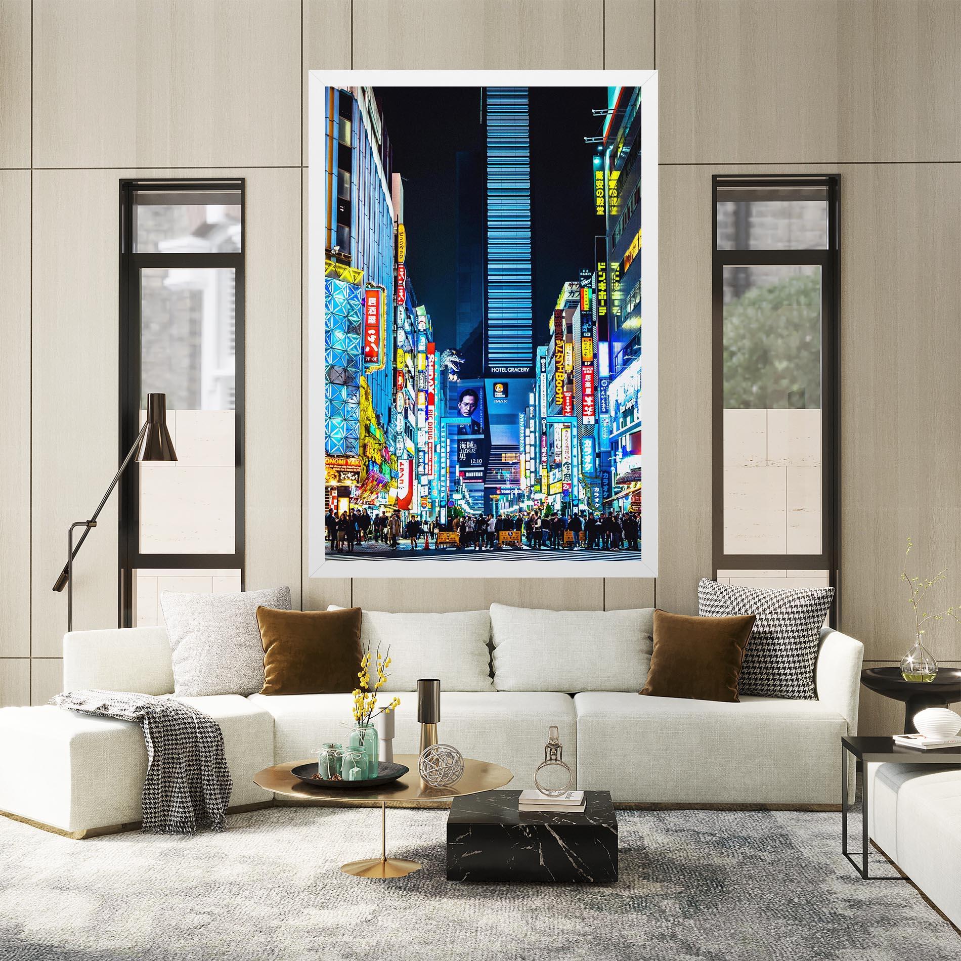 Leinwandbild Colorful City Lights mockup 2