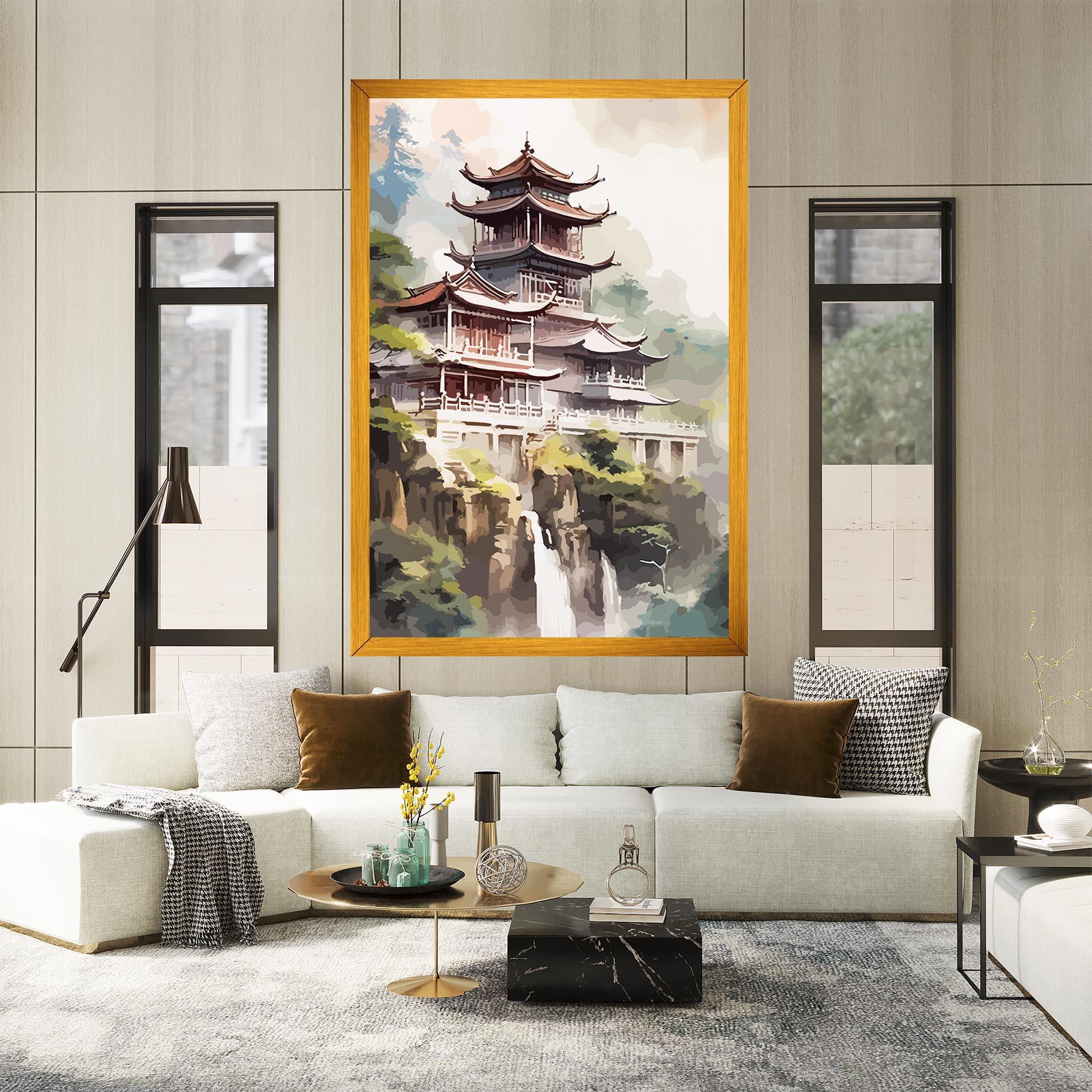 Leinwandbild Temple Painting mockup 2