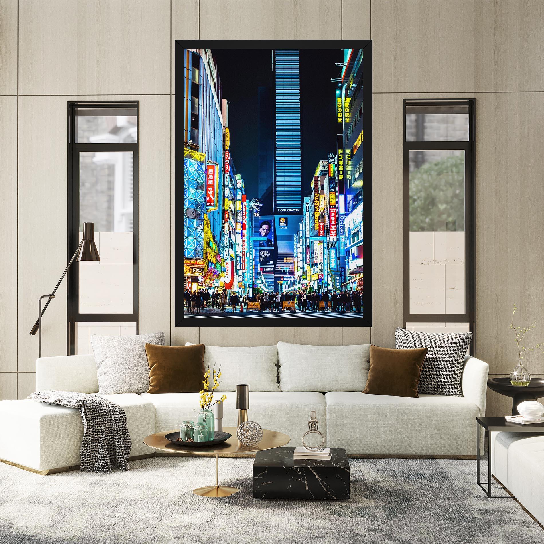 Leinwandbild Colorful City Lights mockup 2