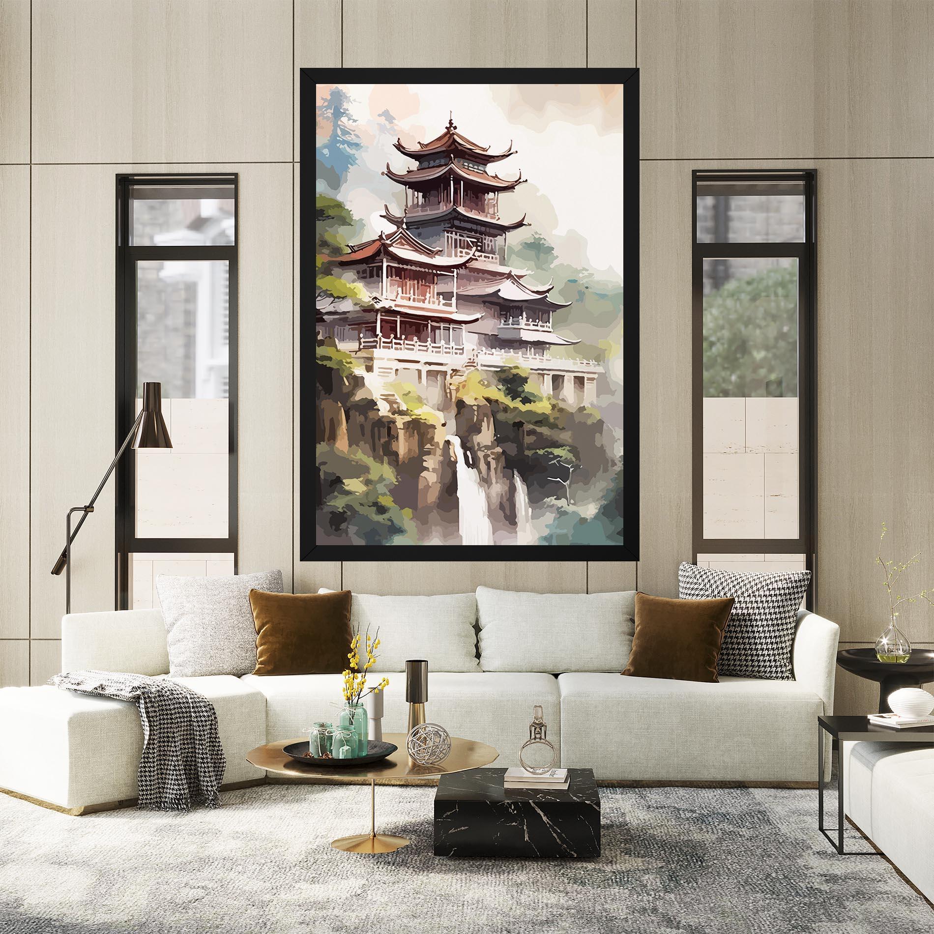 Leinwandbild Temple Painting mockup 2