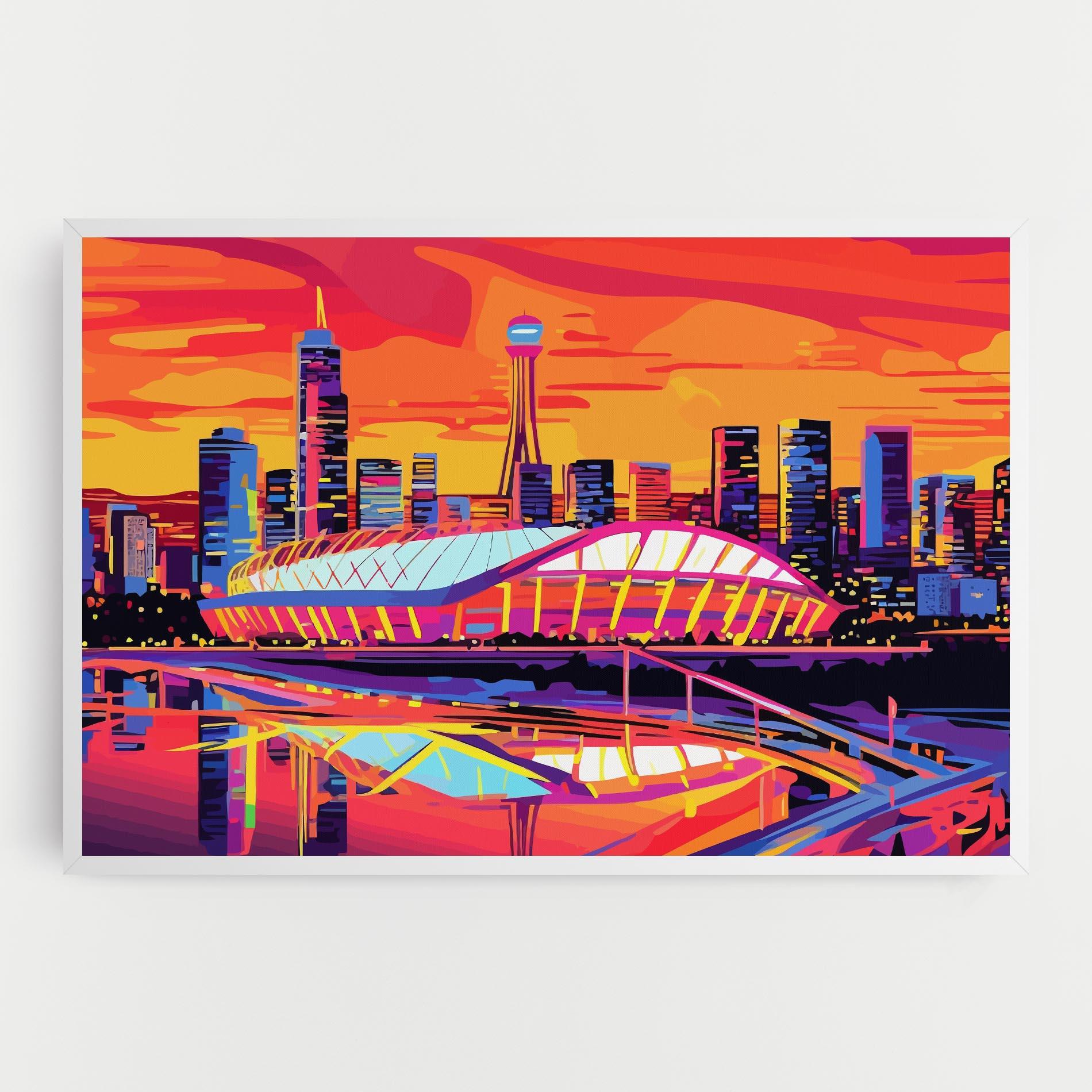 Leinwandbild Australian Orange Sunset mockup 0