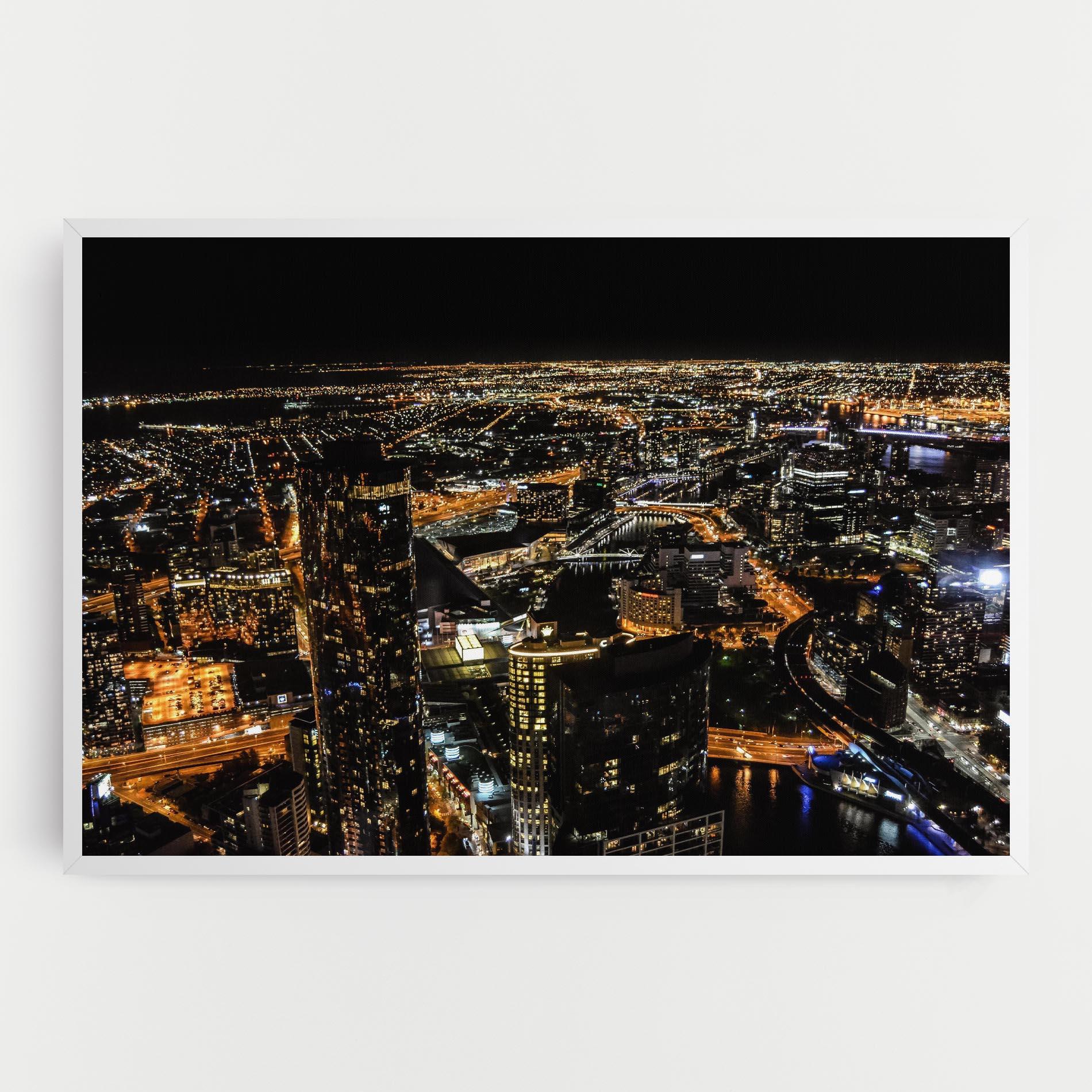 Leinwandbild Black City Light mockup 0