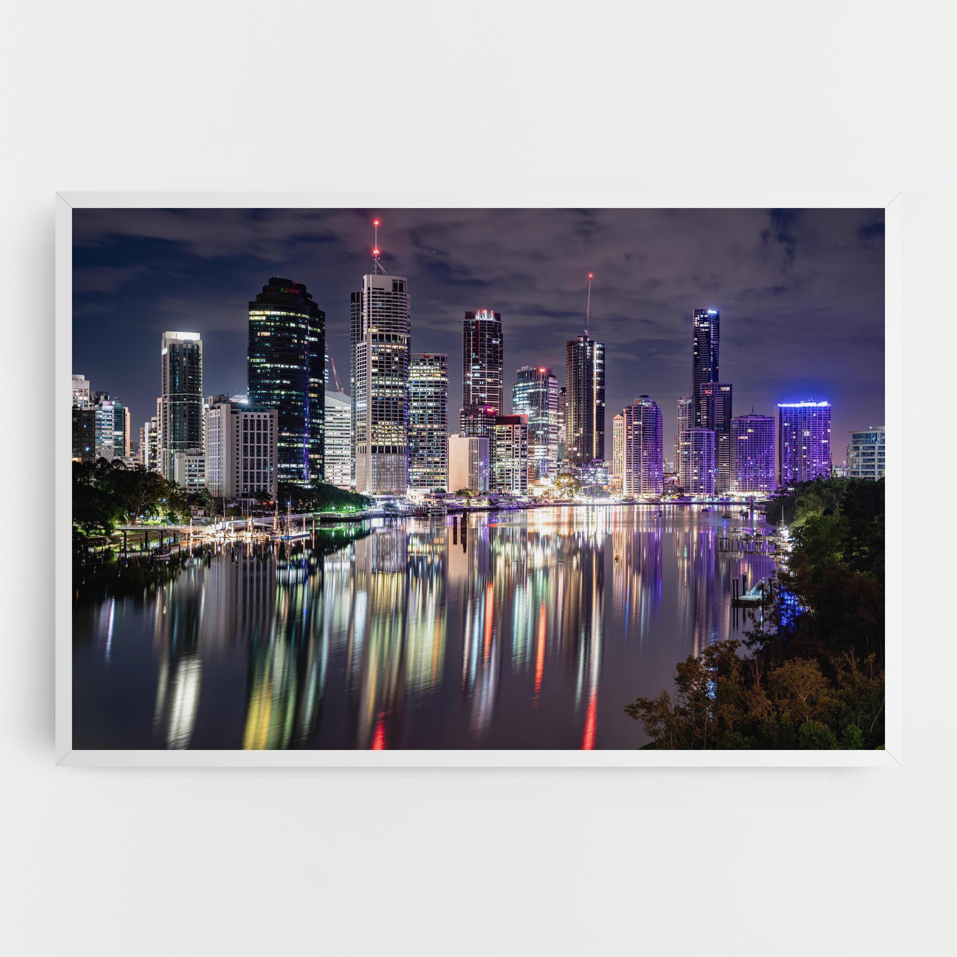 Leinwandbild Brisbane Night mockup 0