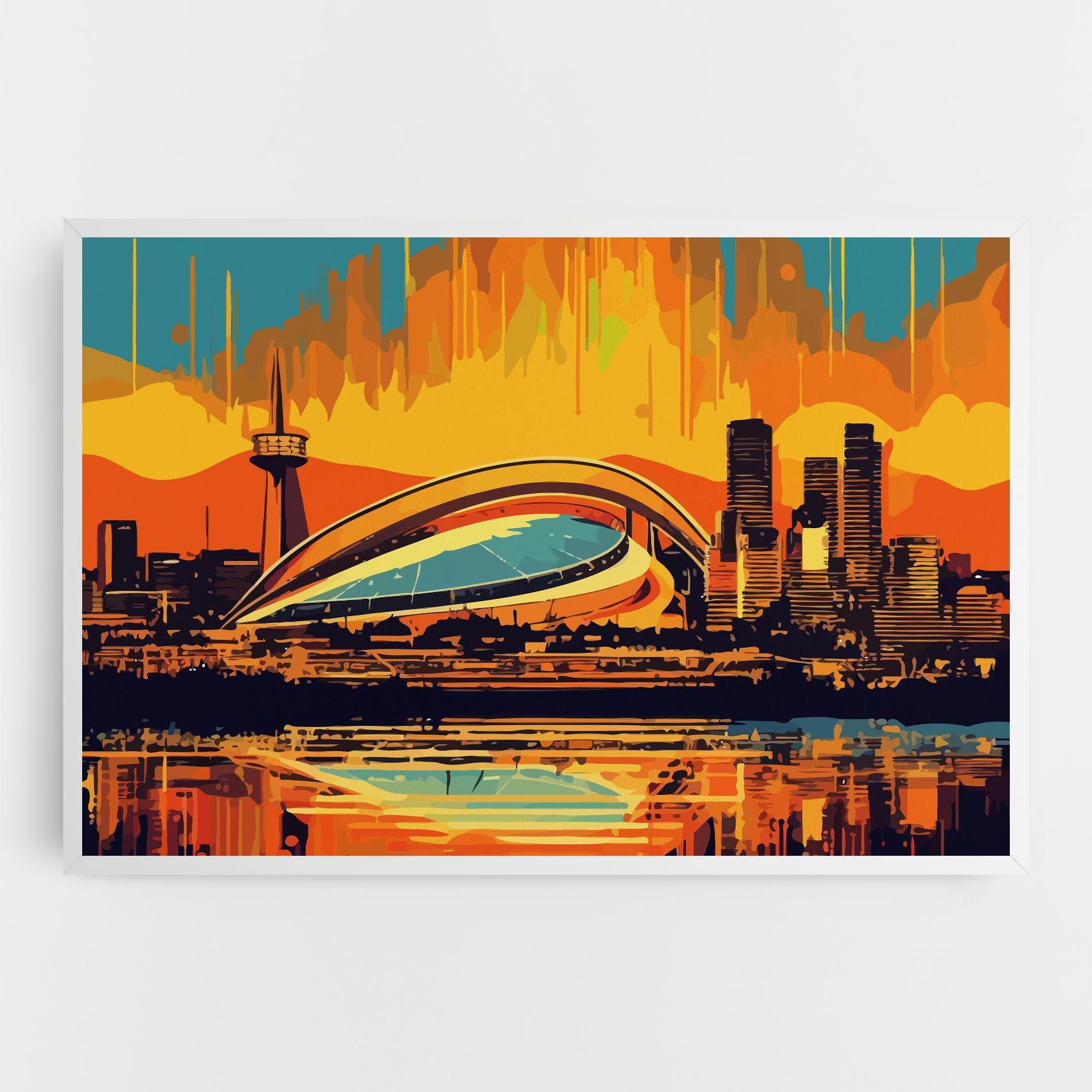 Leinwandbild Montreal Skyline mockup 0