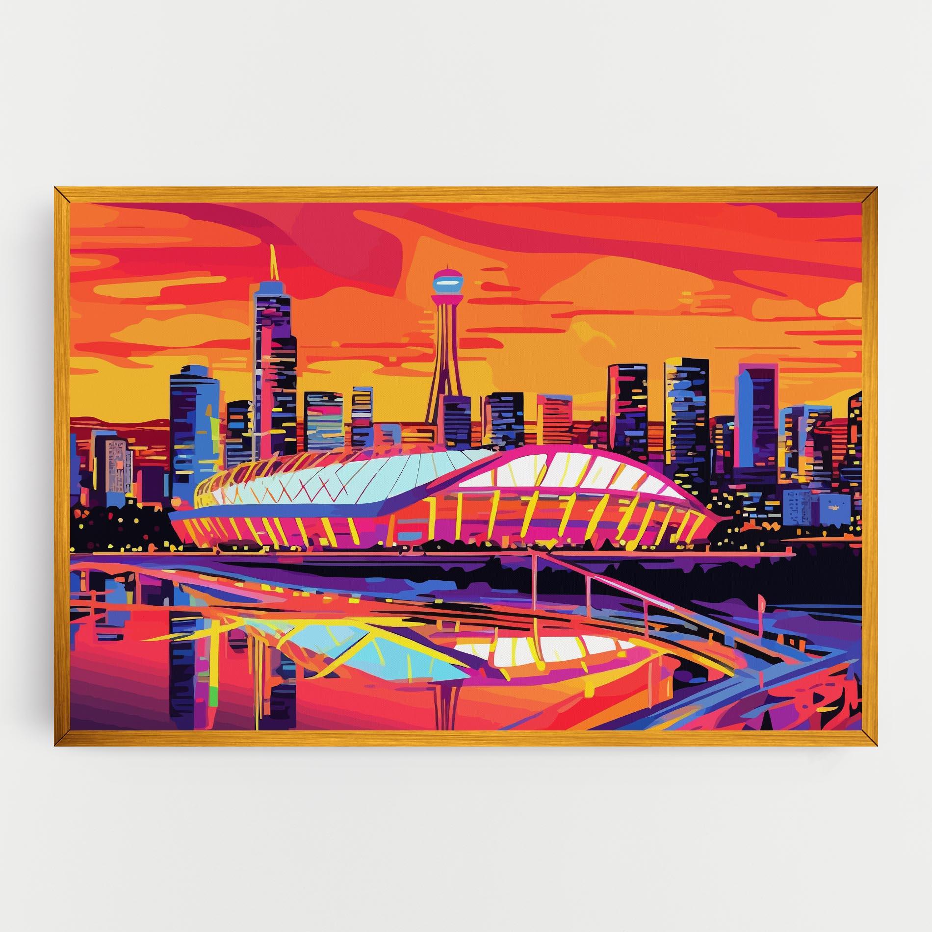 Leinwandbild Australian Orange Sunset mockup 0