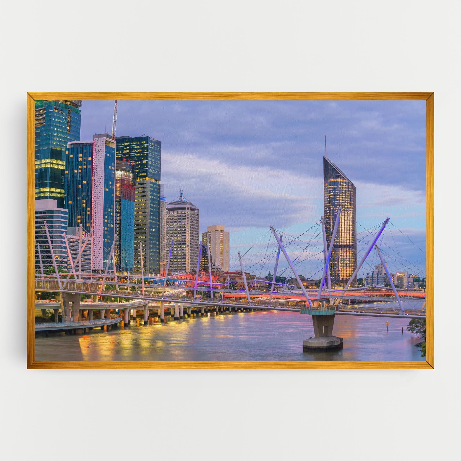 Leinwandbild Brisbane River Australia mockup 0