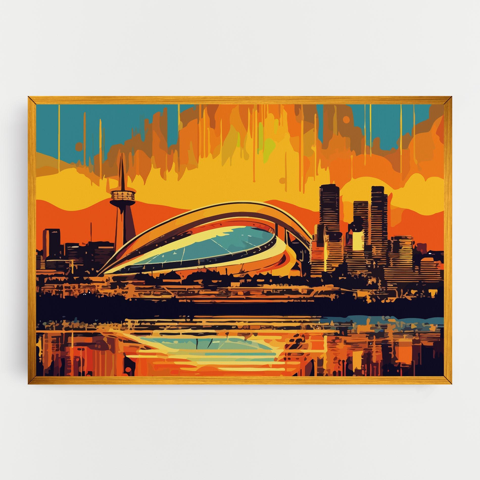 Leinwandbild Montreal Skyline mockup 0