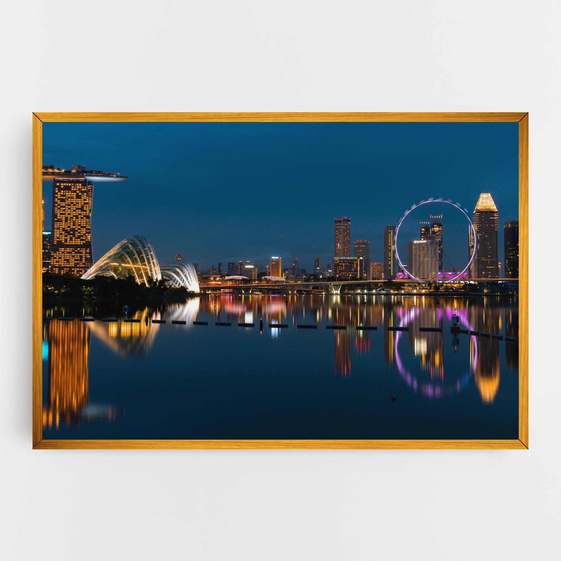 Leinwandbild Singapore City Skyline mockup 0