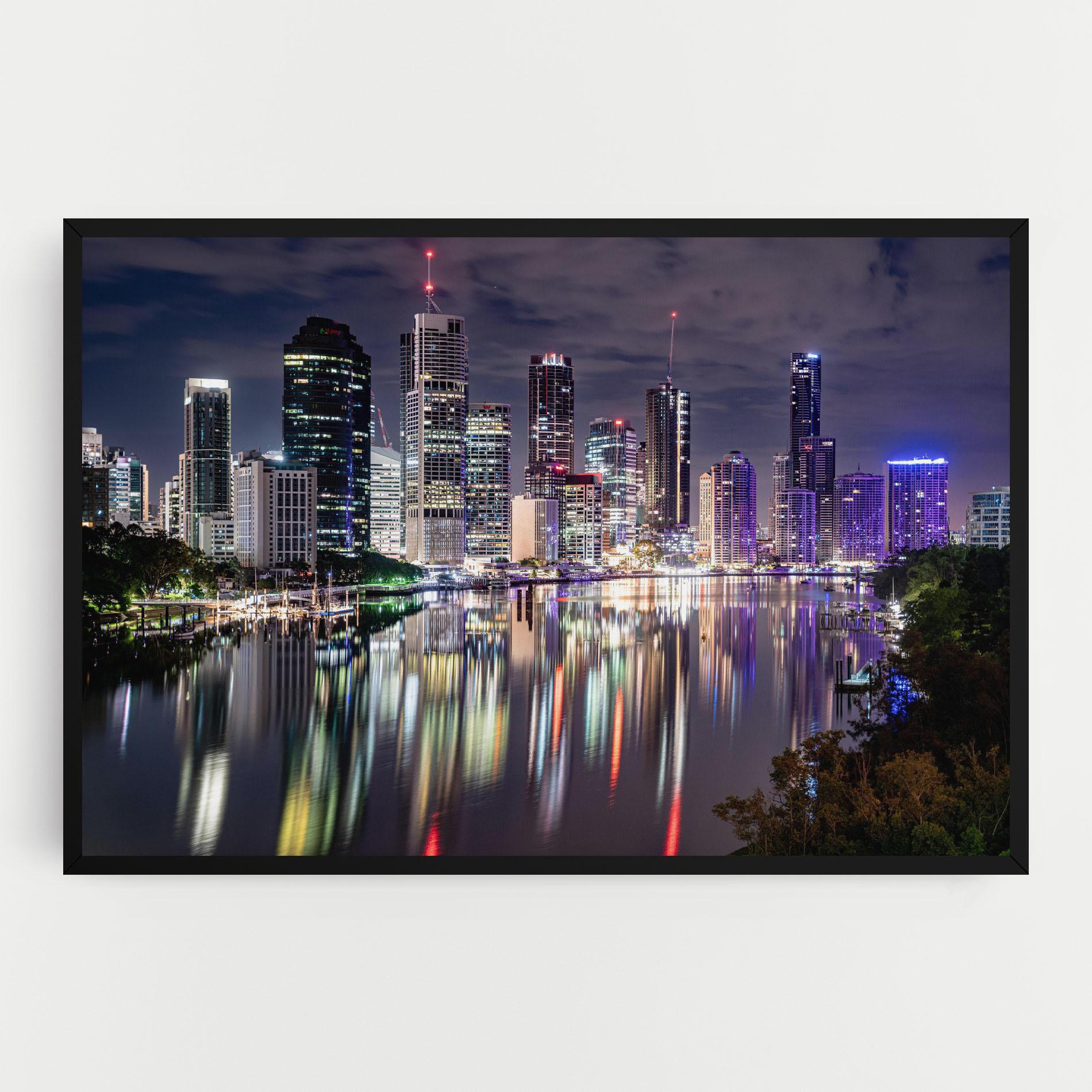Leinwandbild Brisbane Night mockup 0