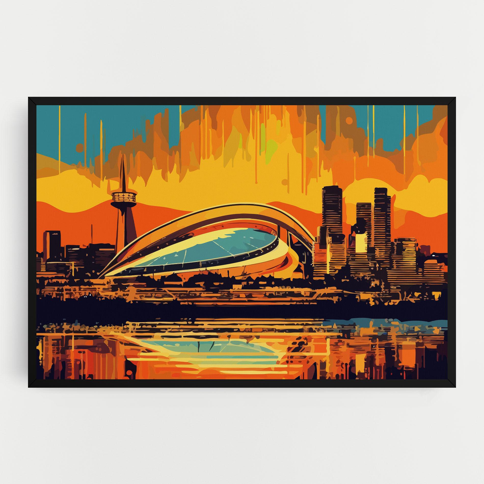Leinwandbild Montreal Skyline mockup 0