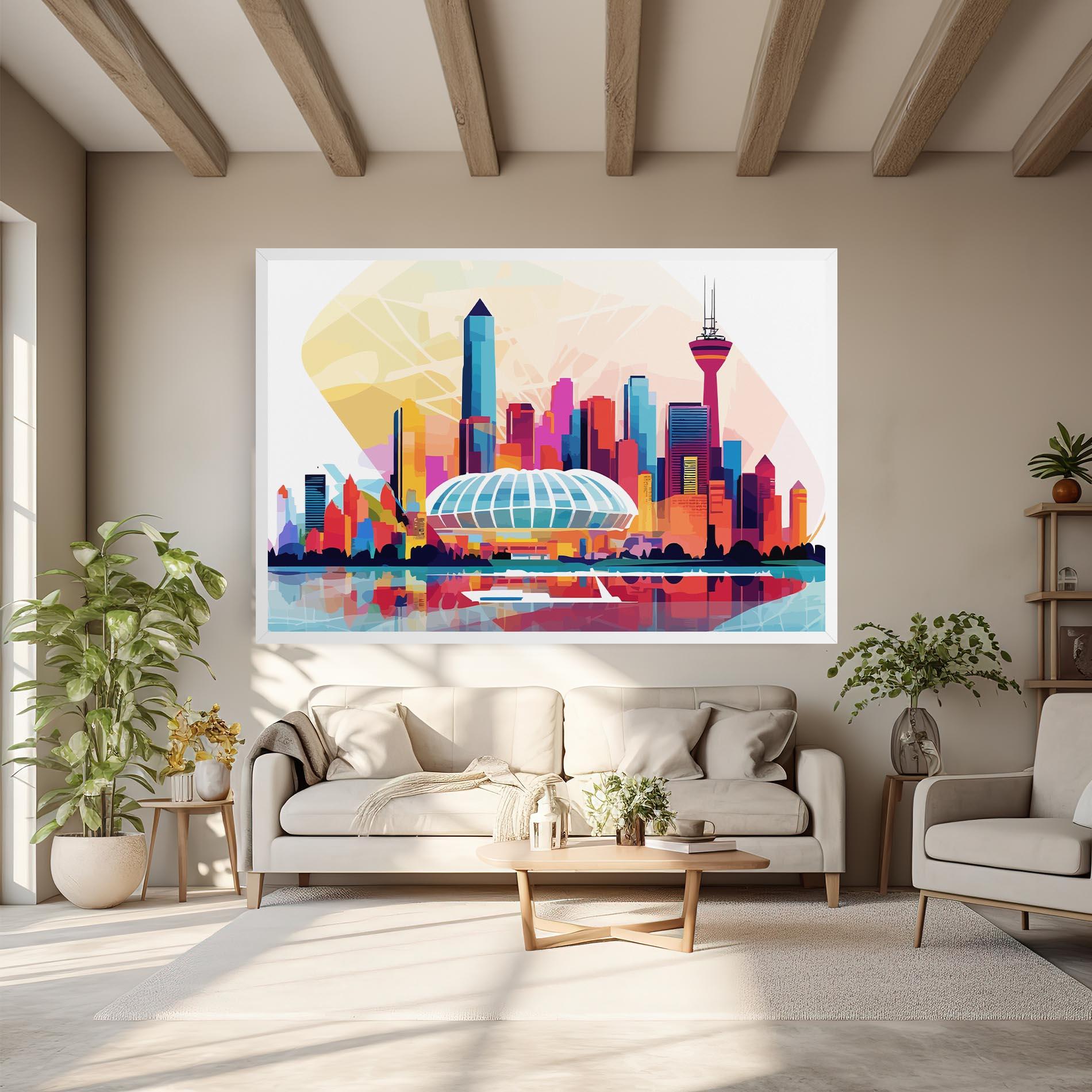 Leinwandbild Olympic Stadium Color mockup 6