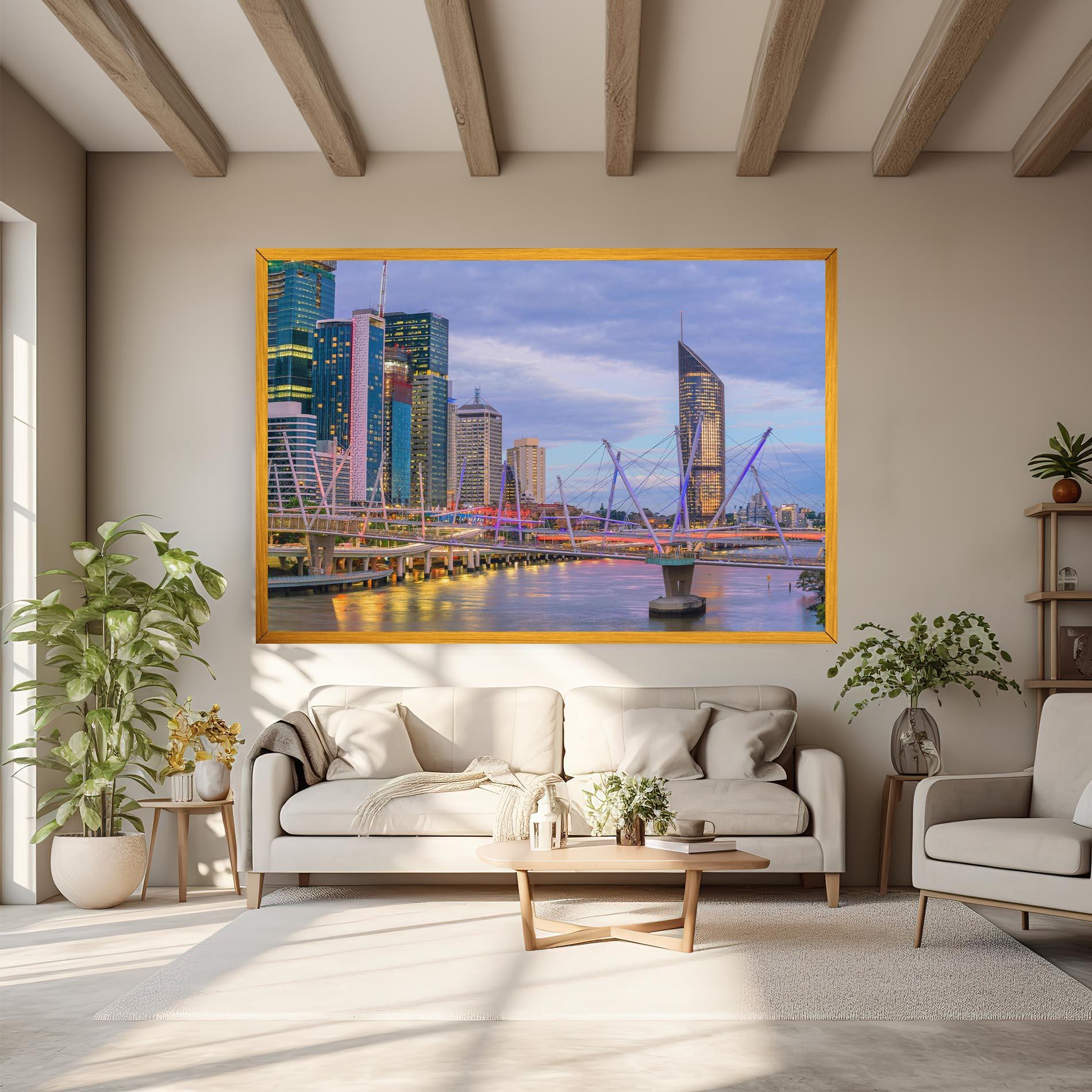 Leinwandbild Brisbane River Australia mockup 6
