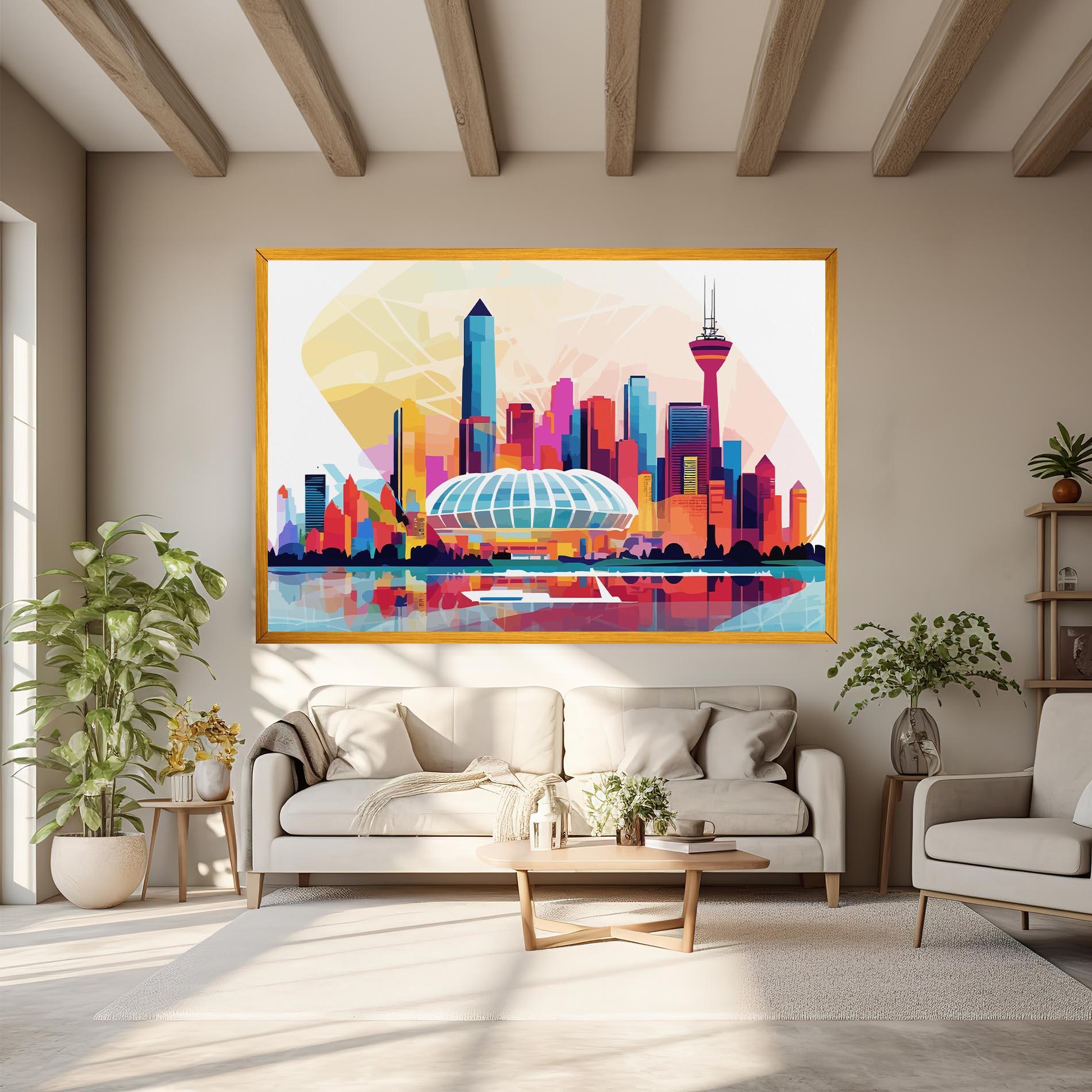 Leinwandbild Olympic Stadium Color mockup 6