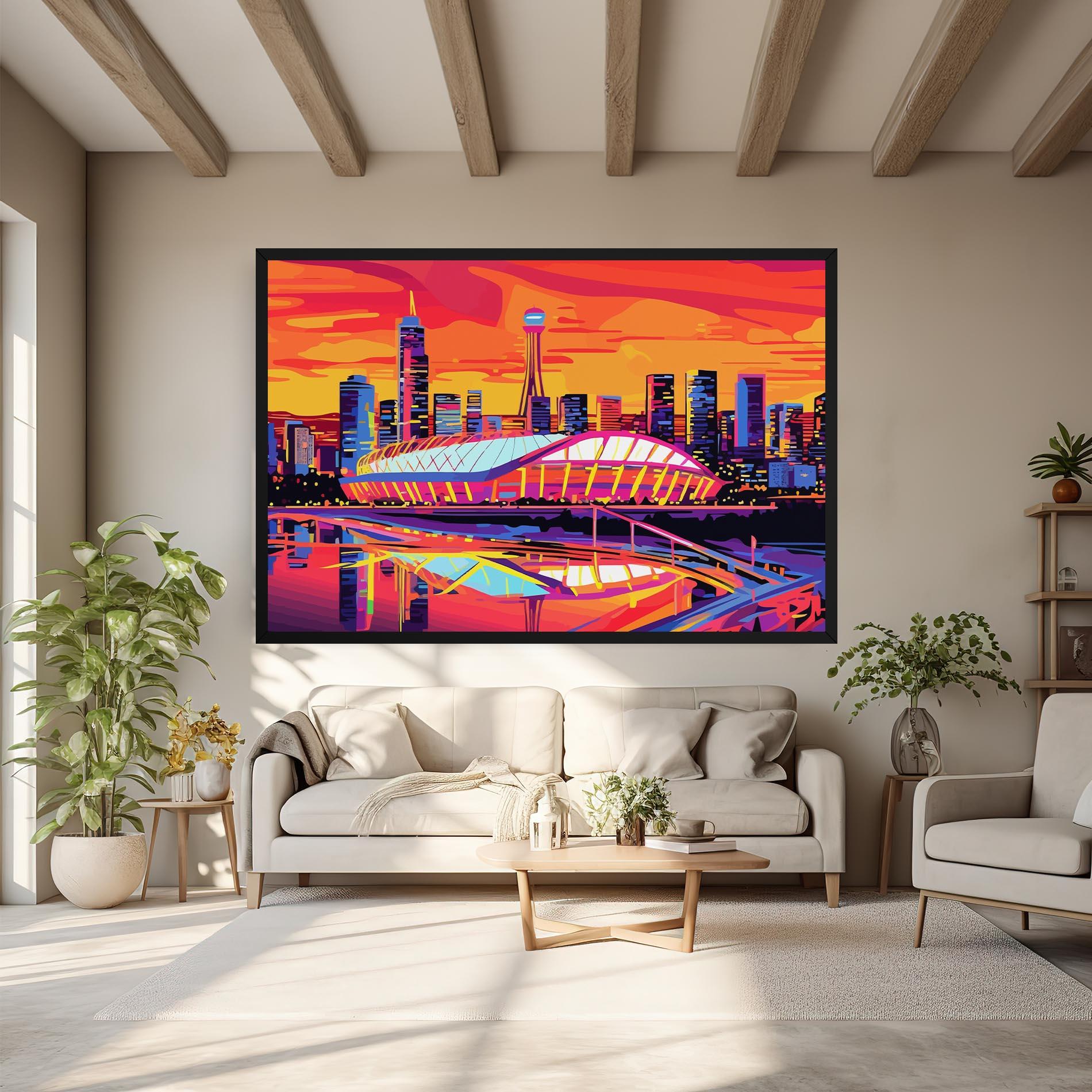 Leinwandbild Australian Orange Sunset mockup 6