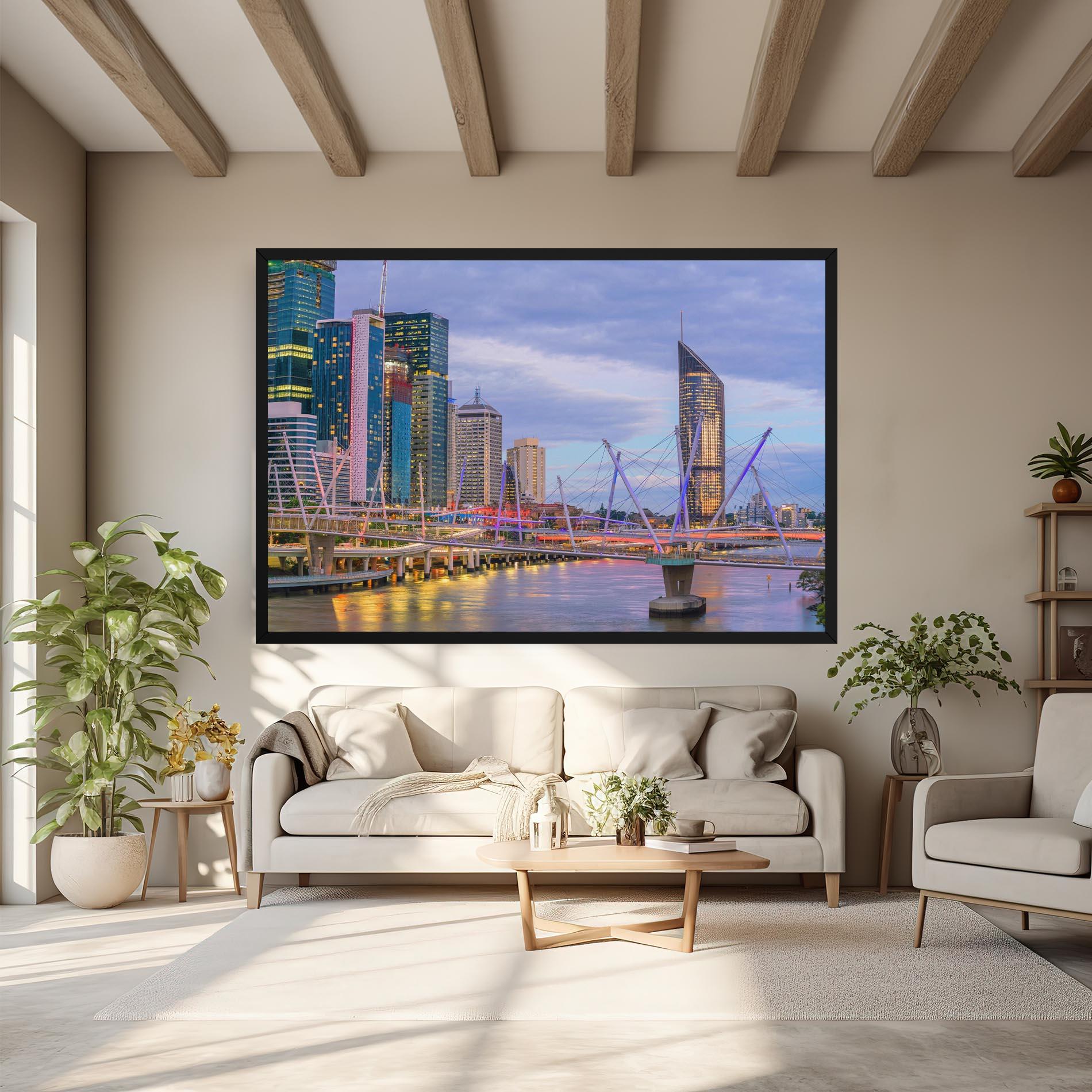 Leinwandbild Brisbane River Australia mockup 6