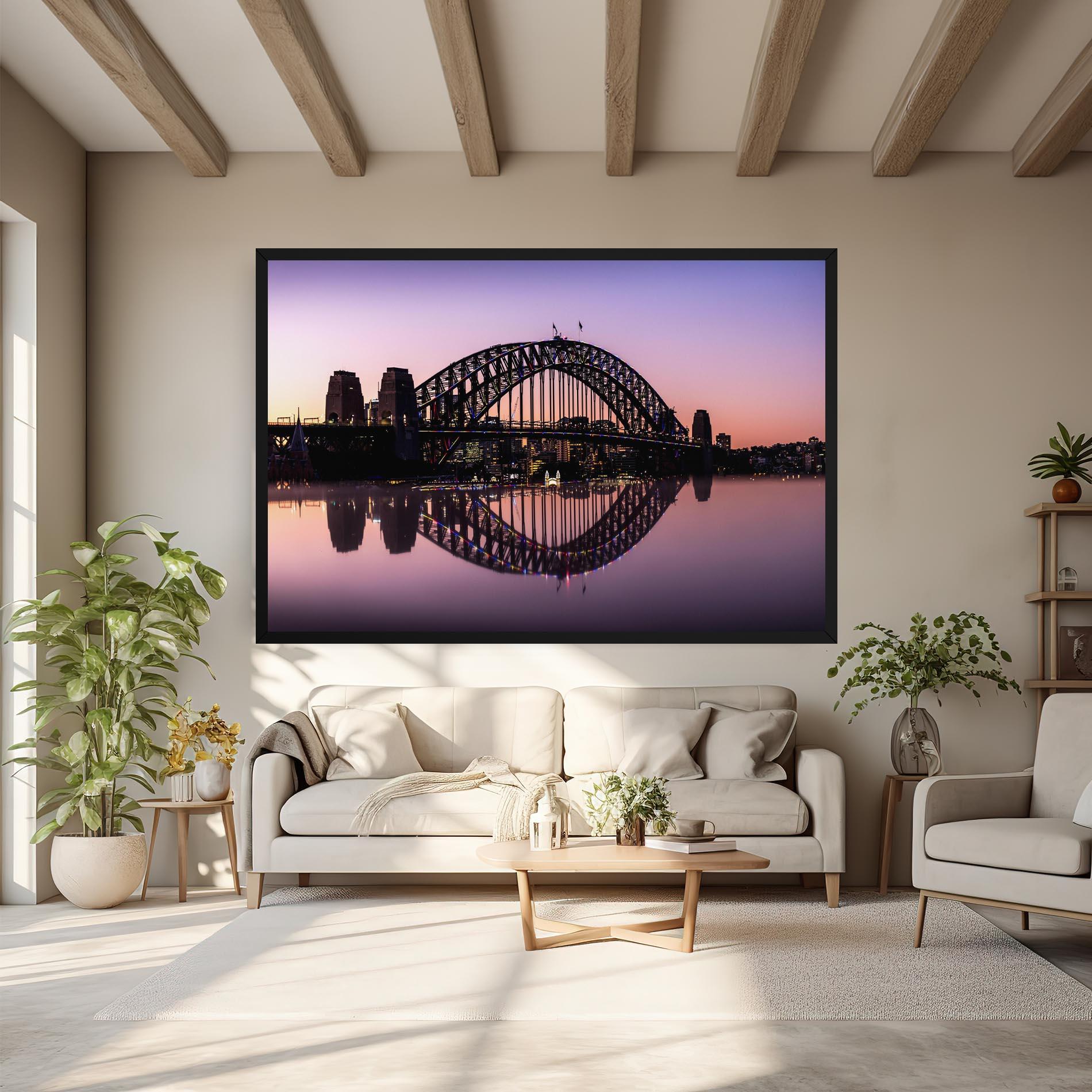 Leinwandbild Purple Night Sydney mockup 6