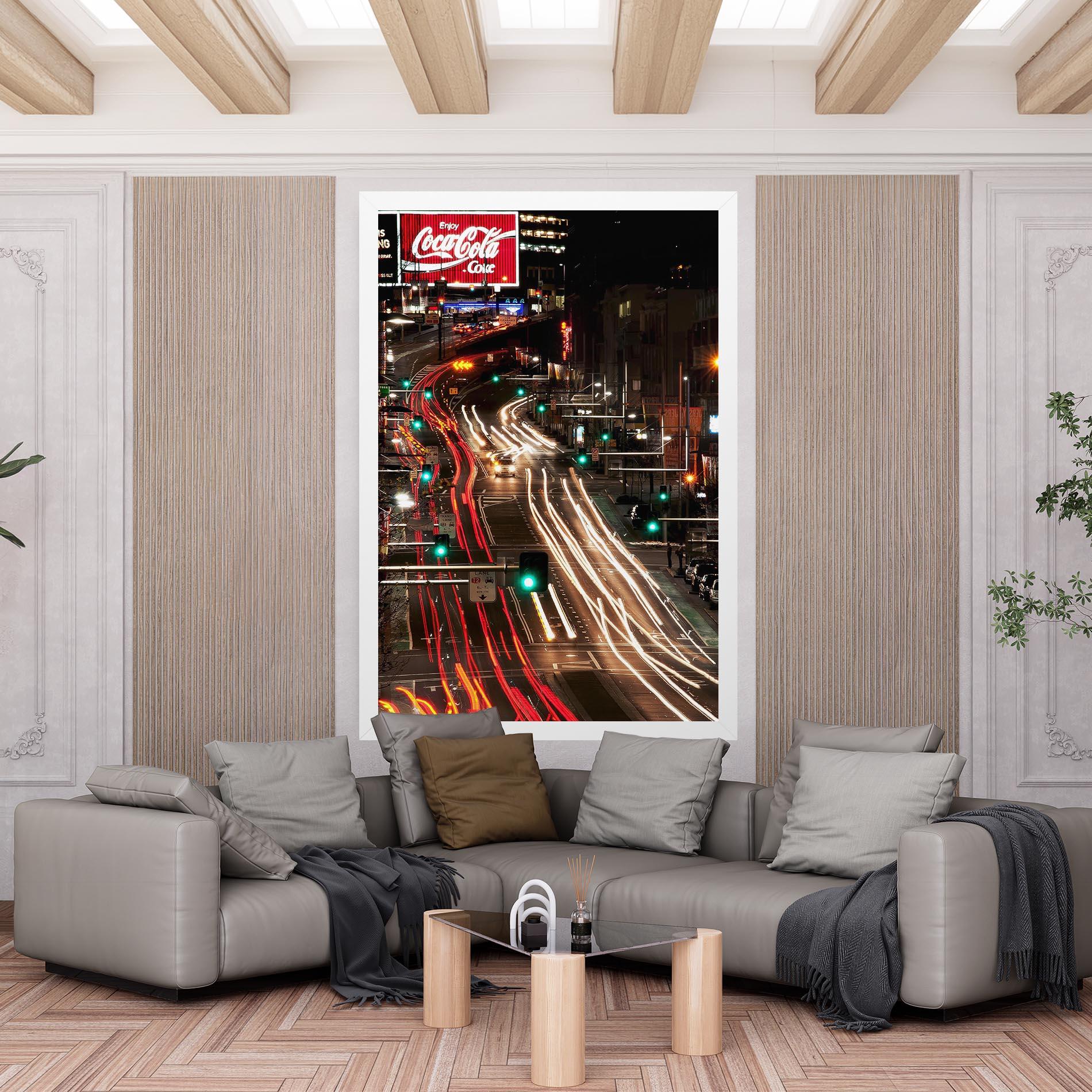 Leinwandbild Car Light Road mockup 6