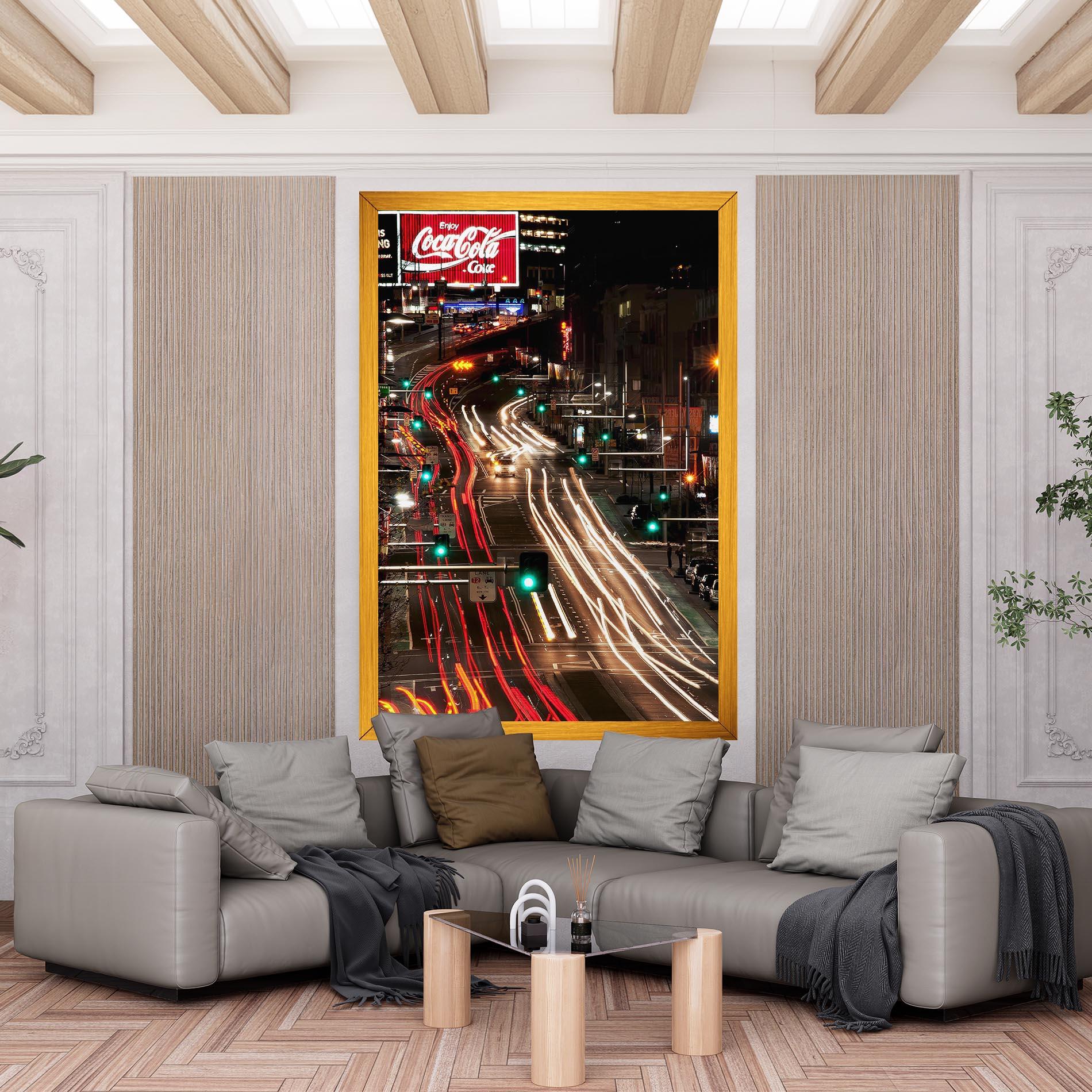 Leinwandbild Car Light Road mockup 6