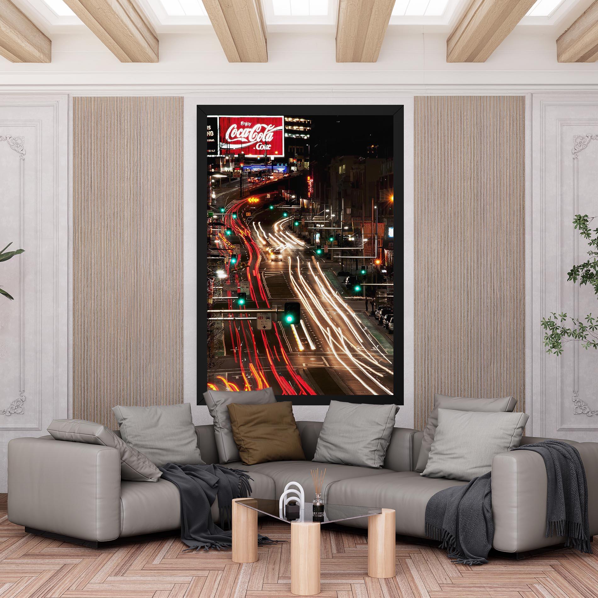 Leinwandbild Car Light Road mockup 6