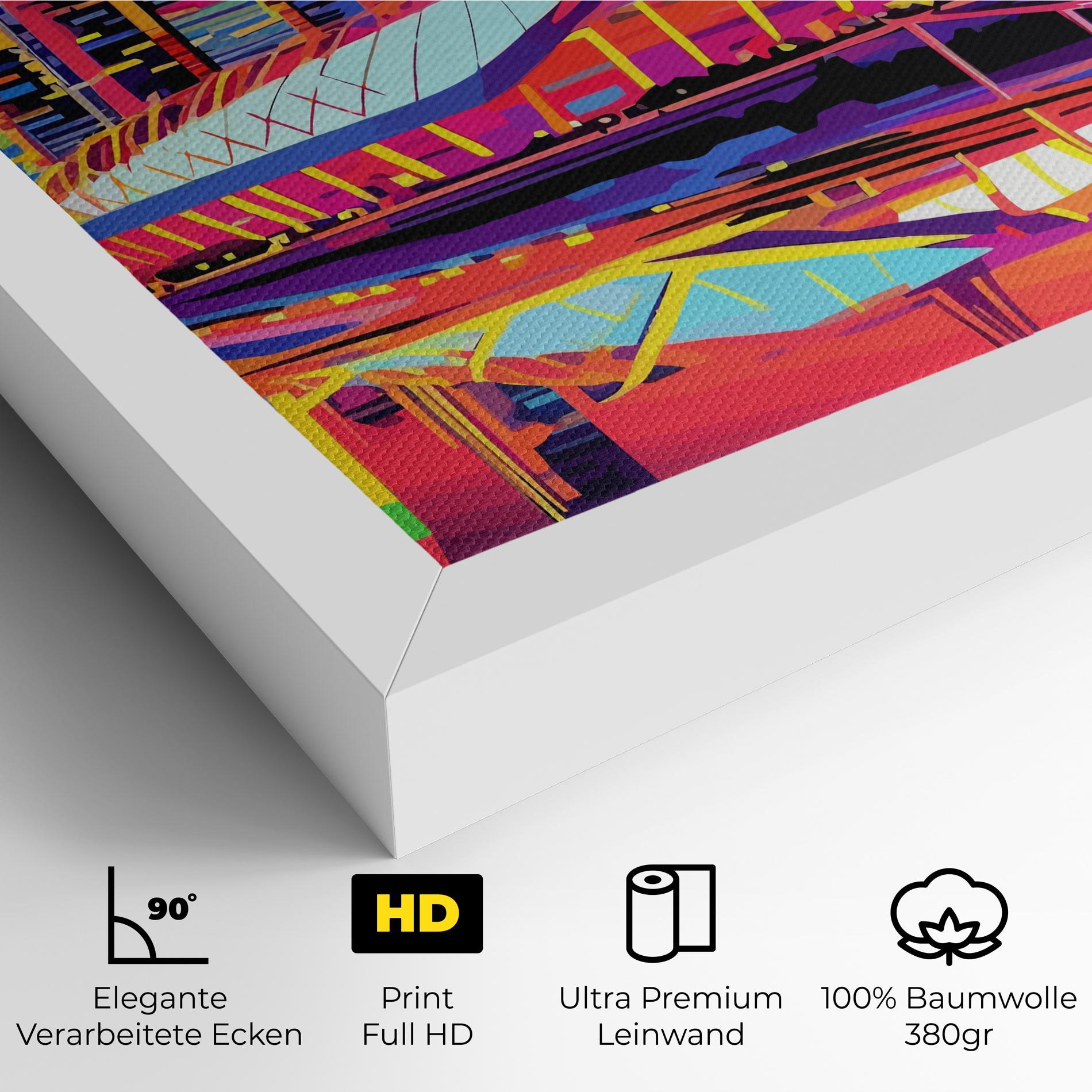 Leinwandbild Australian Orange Sunset mockup 4