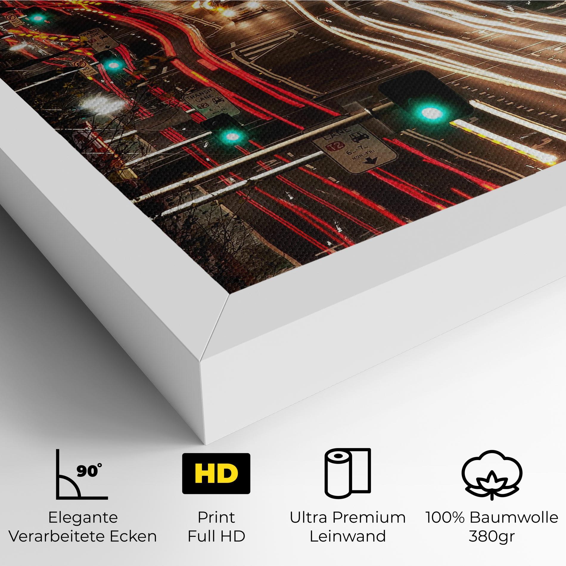 Leinwandbild Car Light Road mockup 4