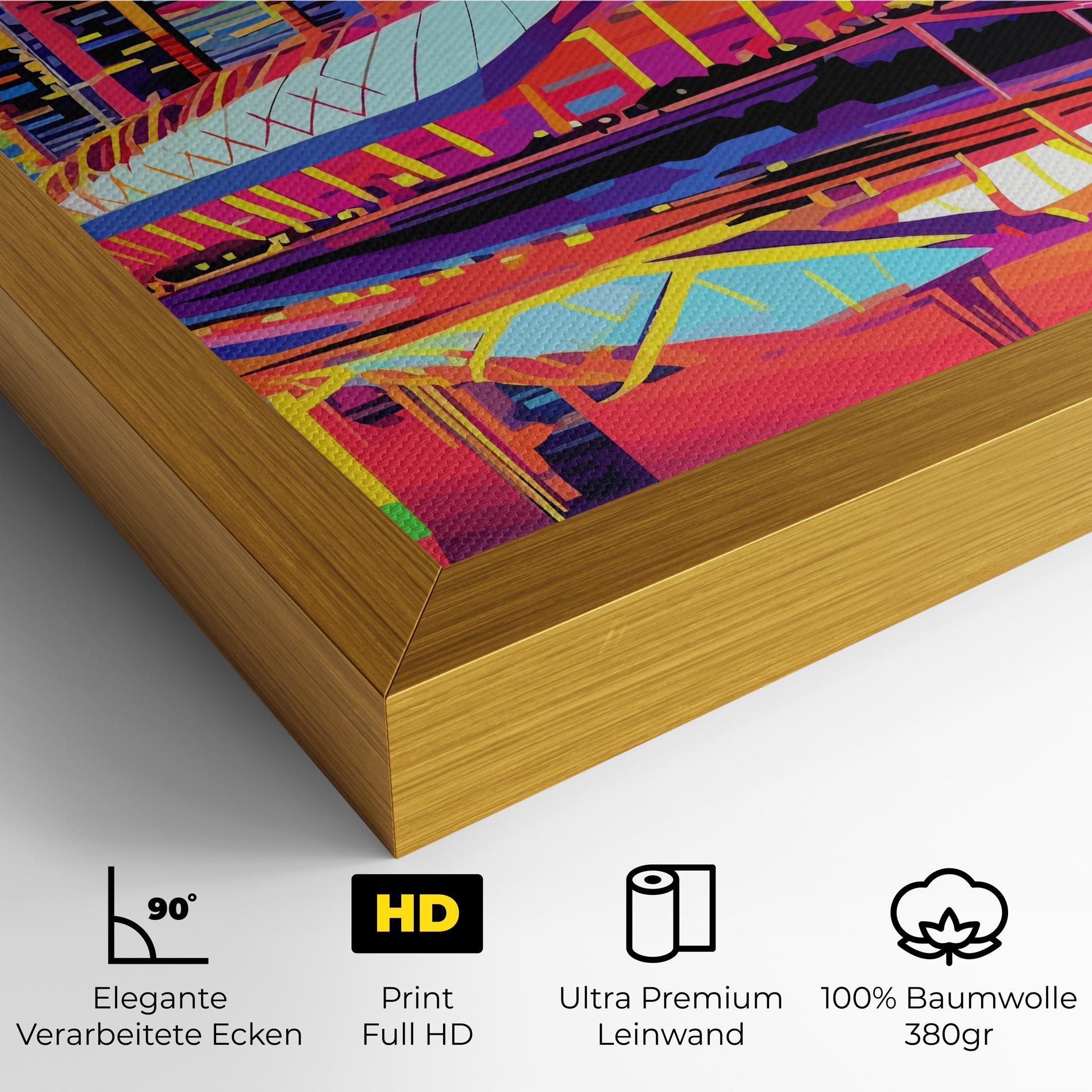 Leinwandbild Australian Orange Sunset mockup 4