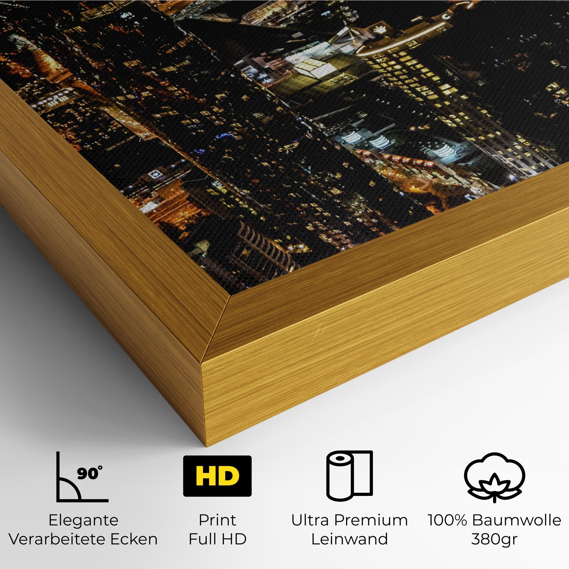 Leinwandbild Black City Light mockup 4