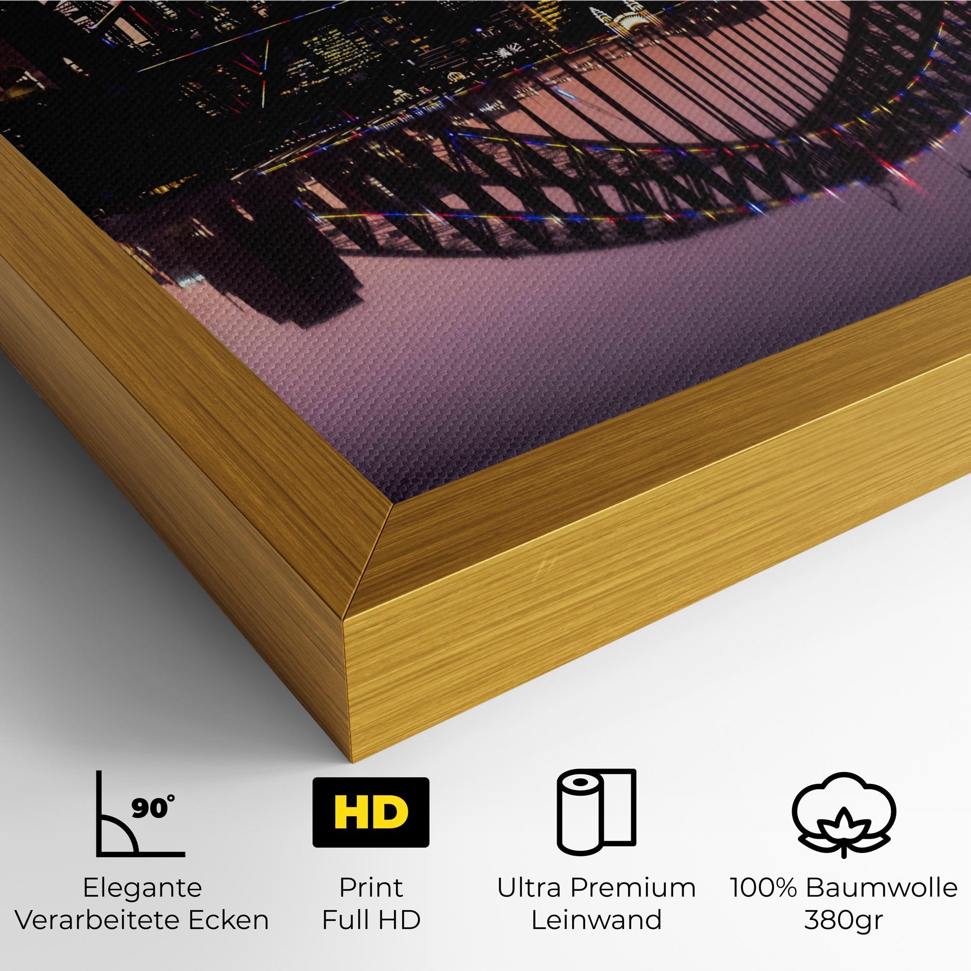 Leinwandbild Purple Night Sydney mockup 4