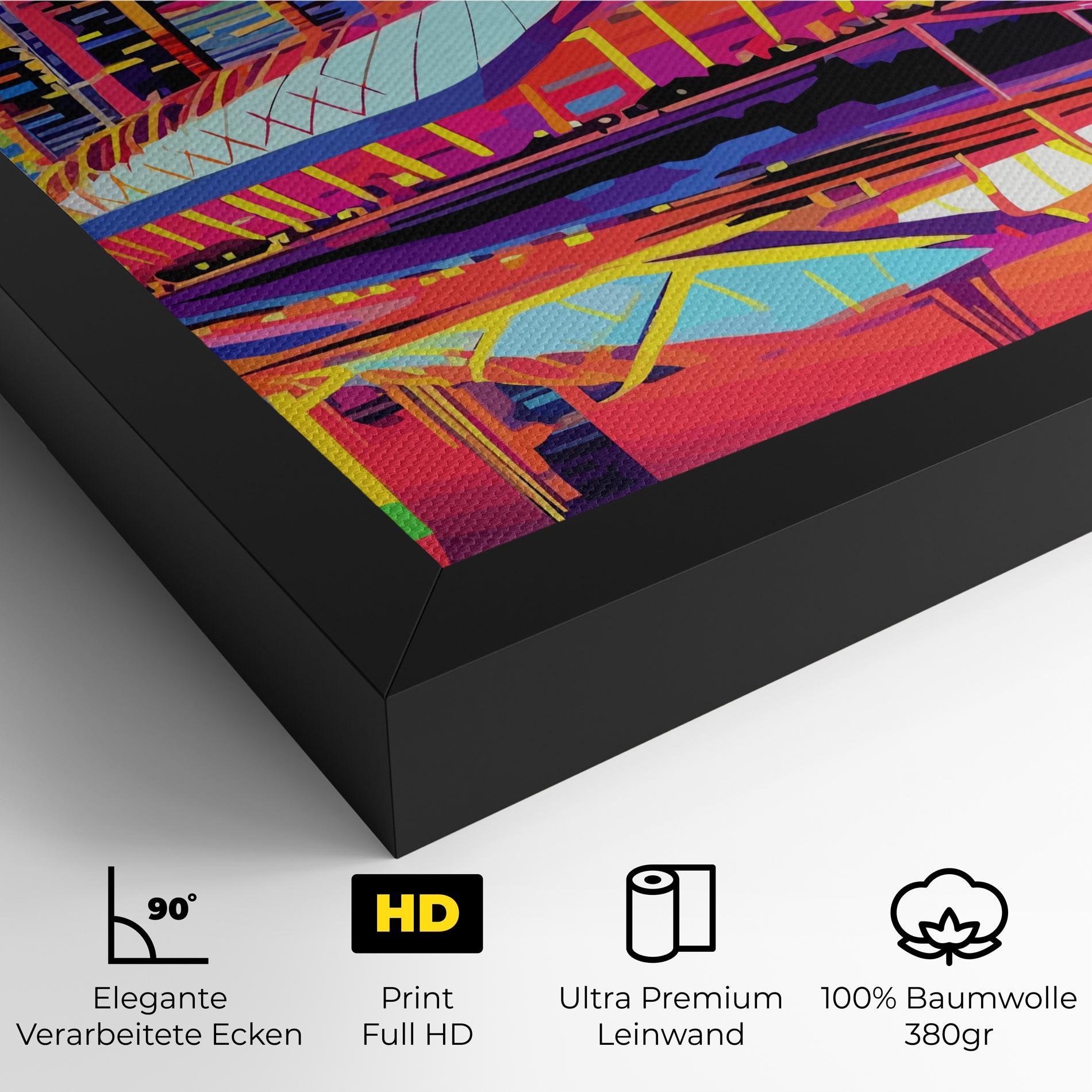 Leinwandbild Australian Orange Sunset mockup 4