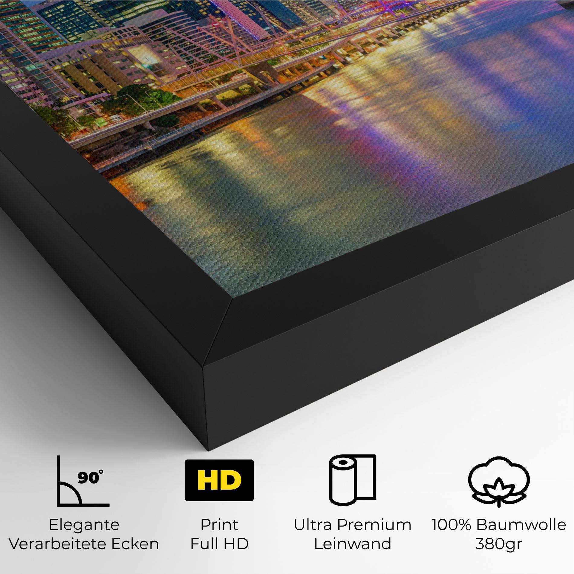Leinwandbild Brisbane Skyline View mockup 4