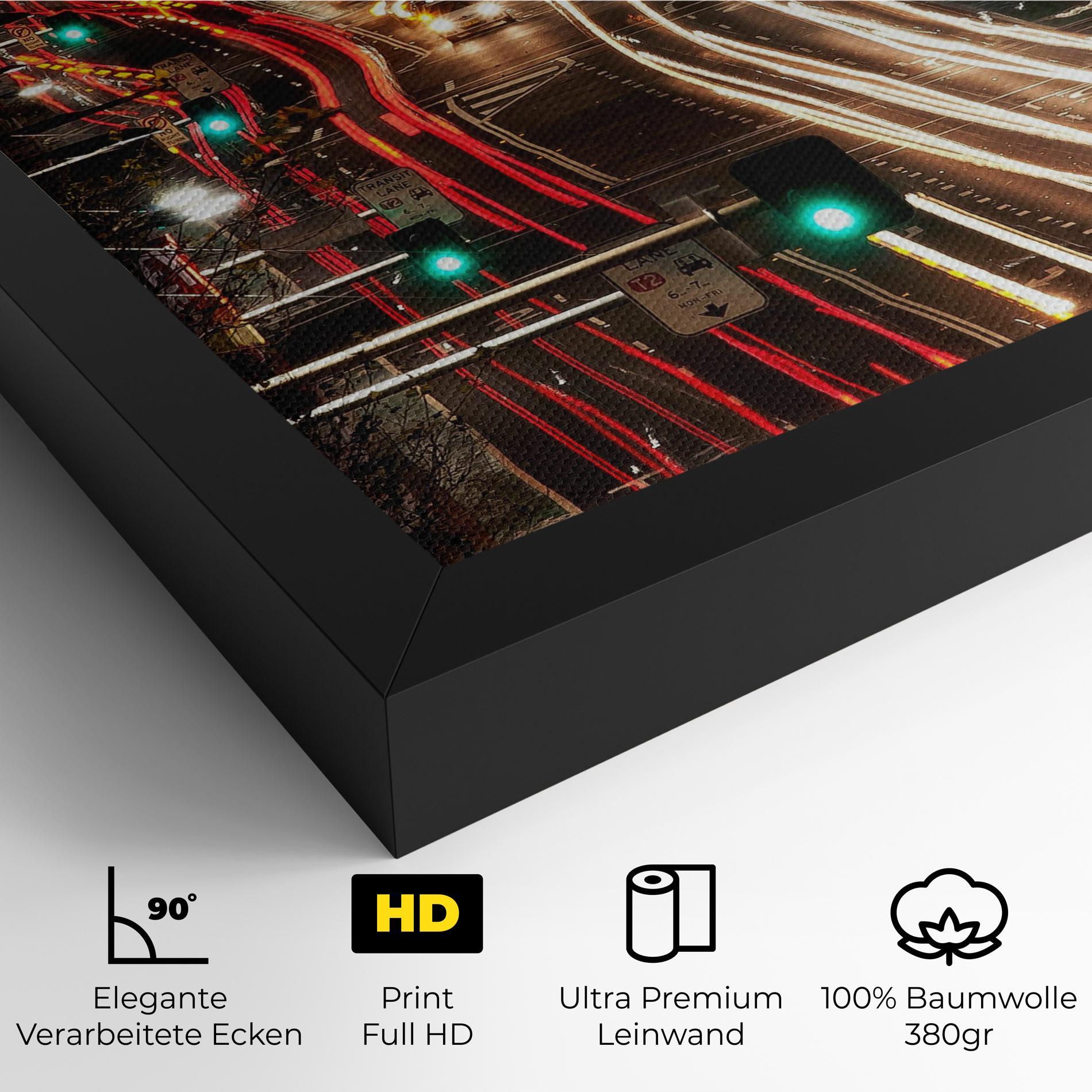 Leinwandbild Car Light Road mockup 4