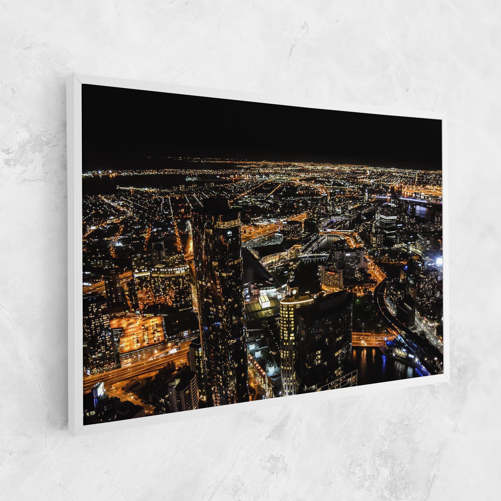 Leinwandbild Black City Light mockup 1