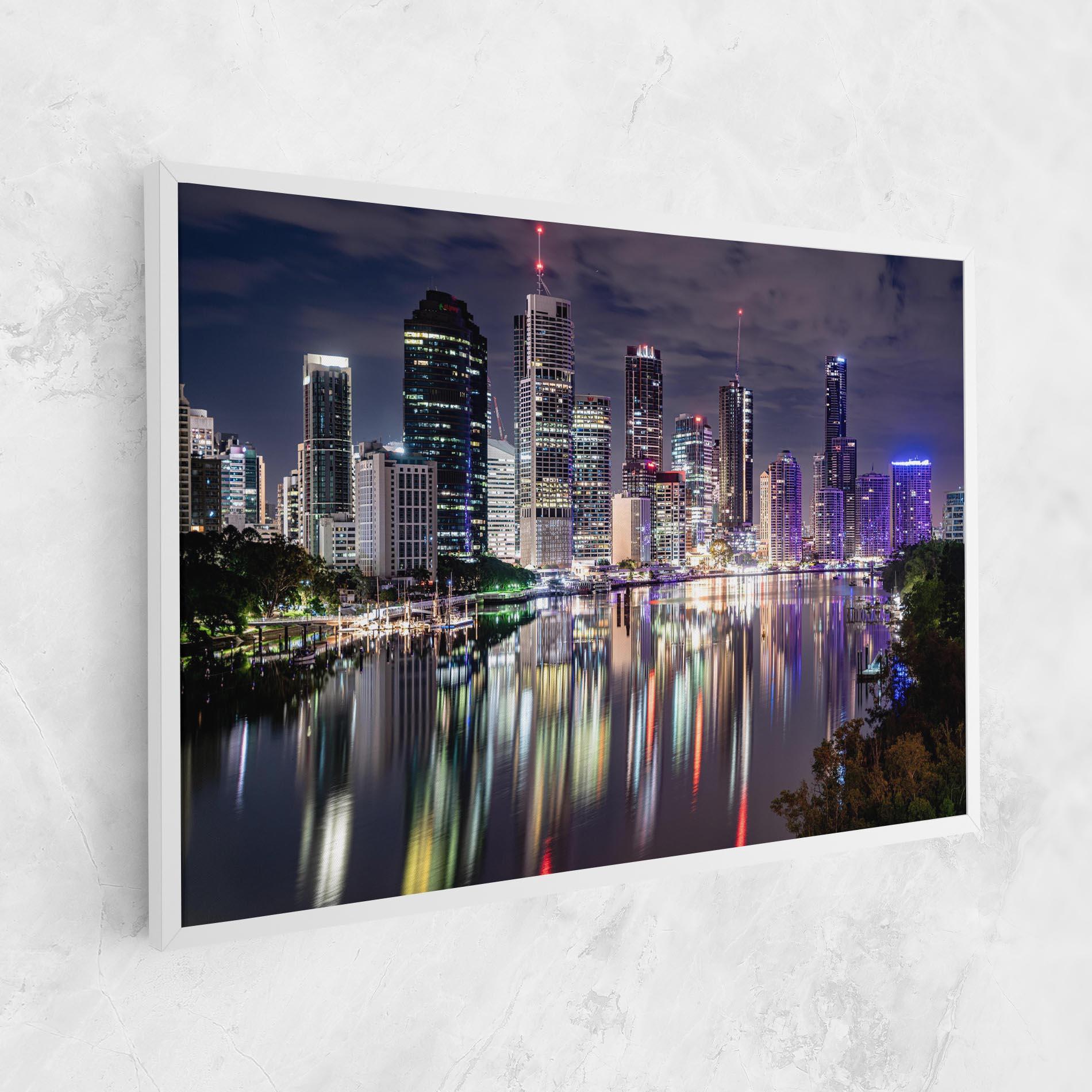 Leinwandbild Brisbane Night mockup 1