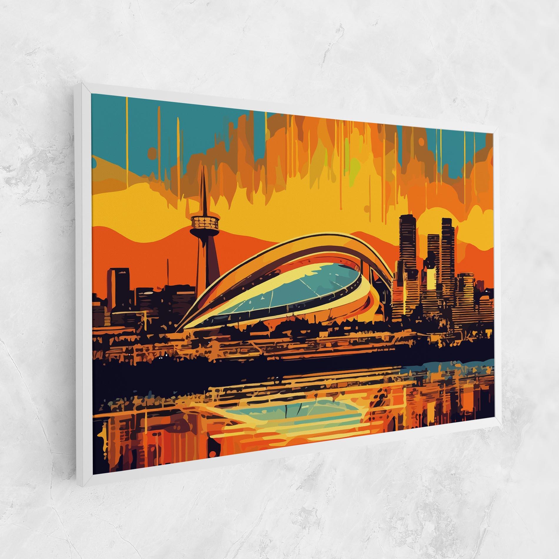 Leinwandbild Montreal Skyline mockup 1