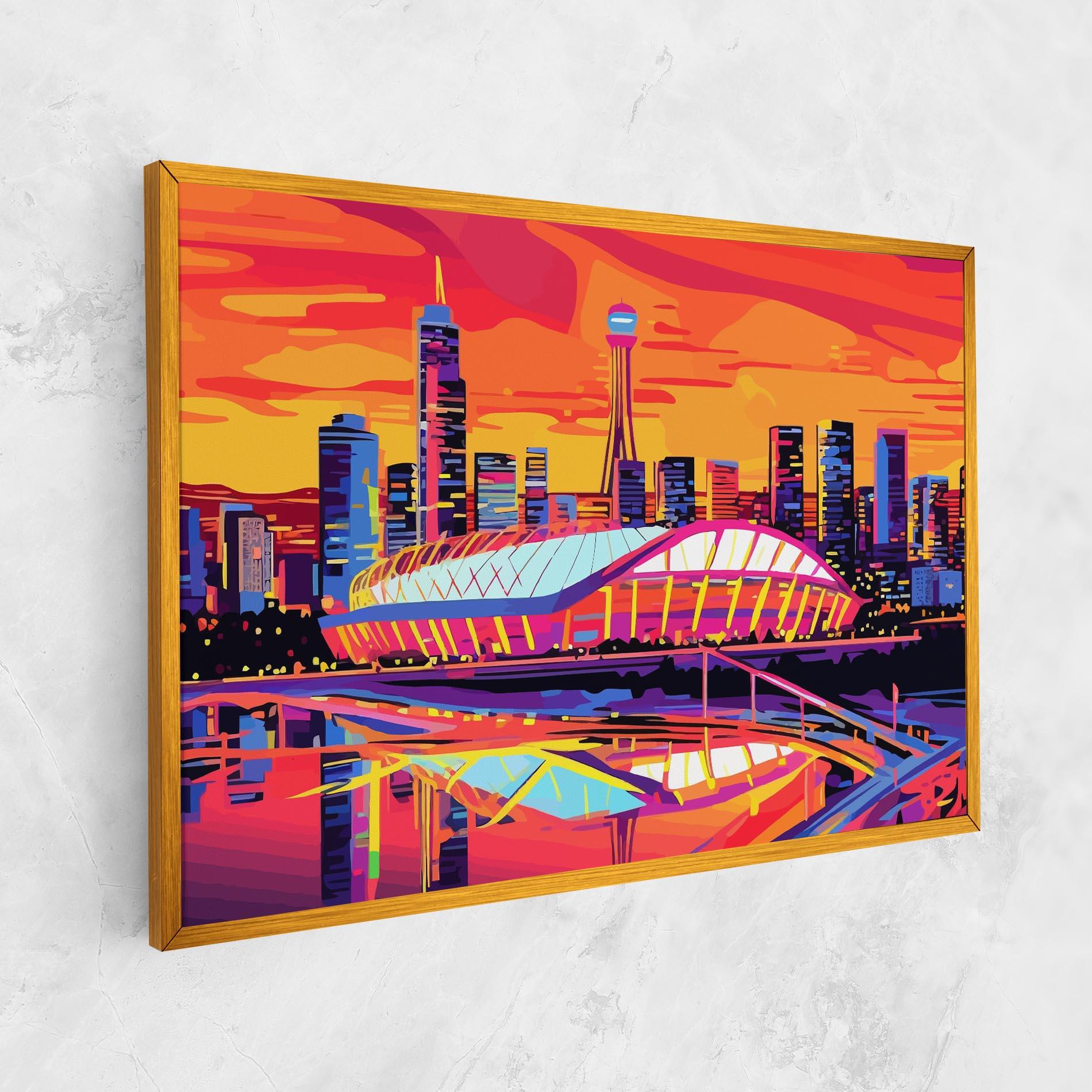 Leinwandbild Australian Orange Sunset mockup 1