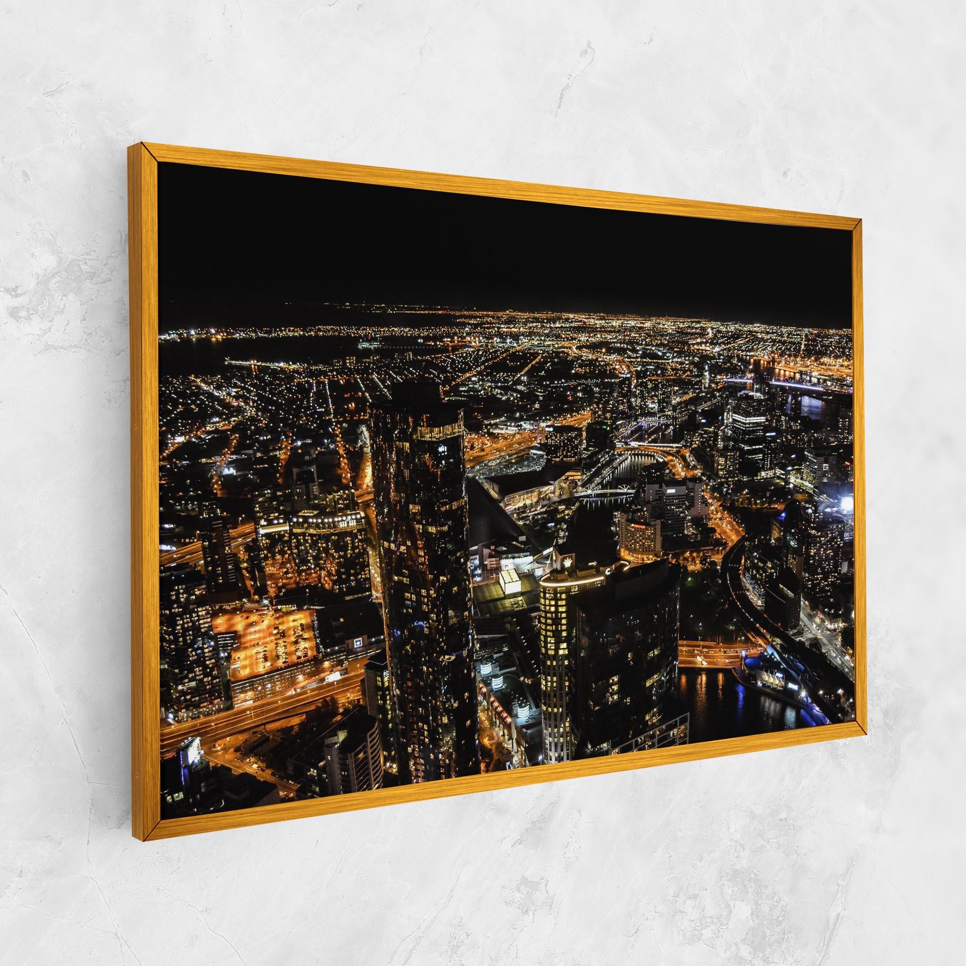 Leinwandbild Black City Light mockup 1