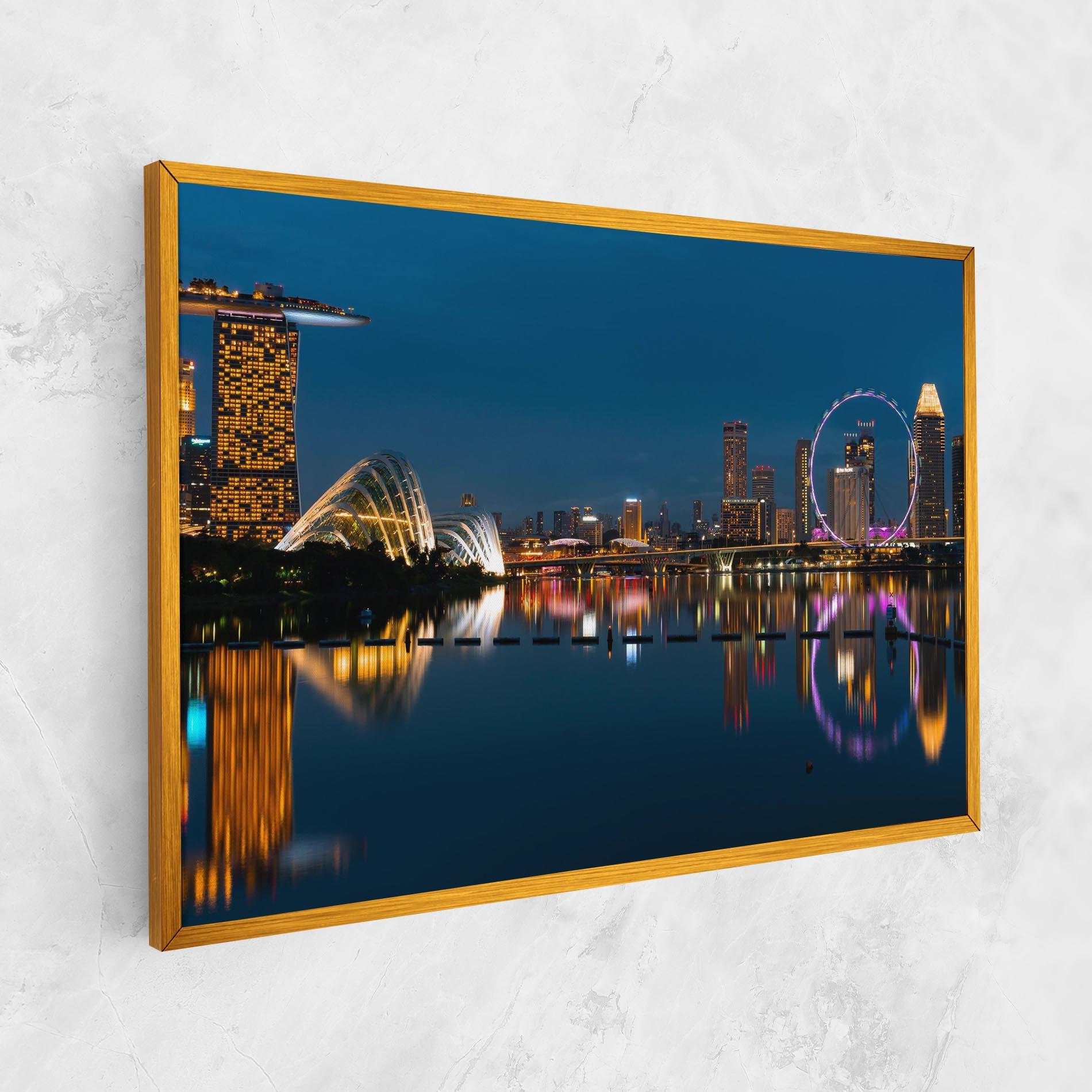 Leinwandbild Singapore City Skyline mockup 1