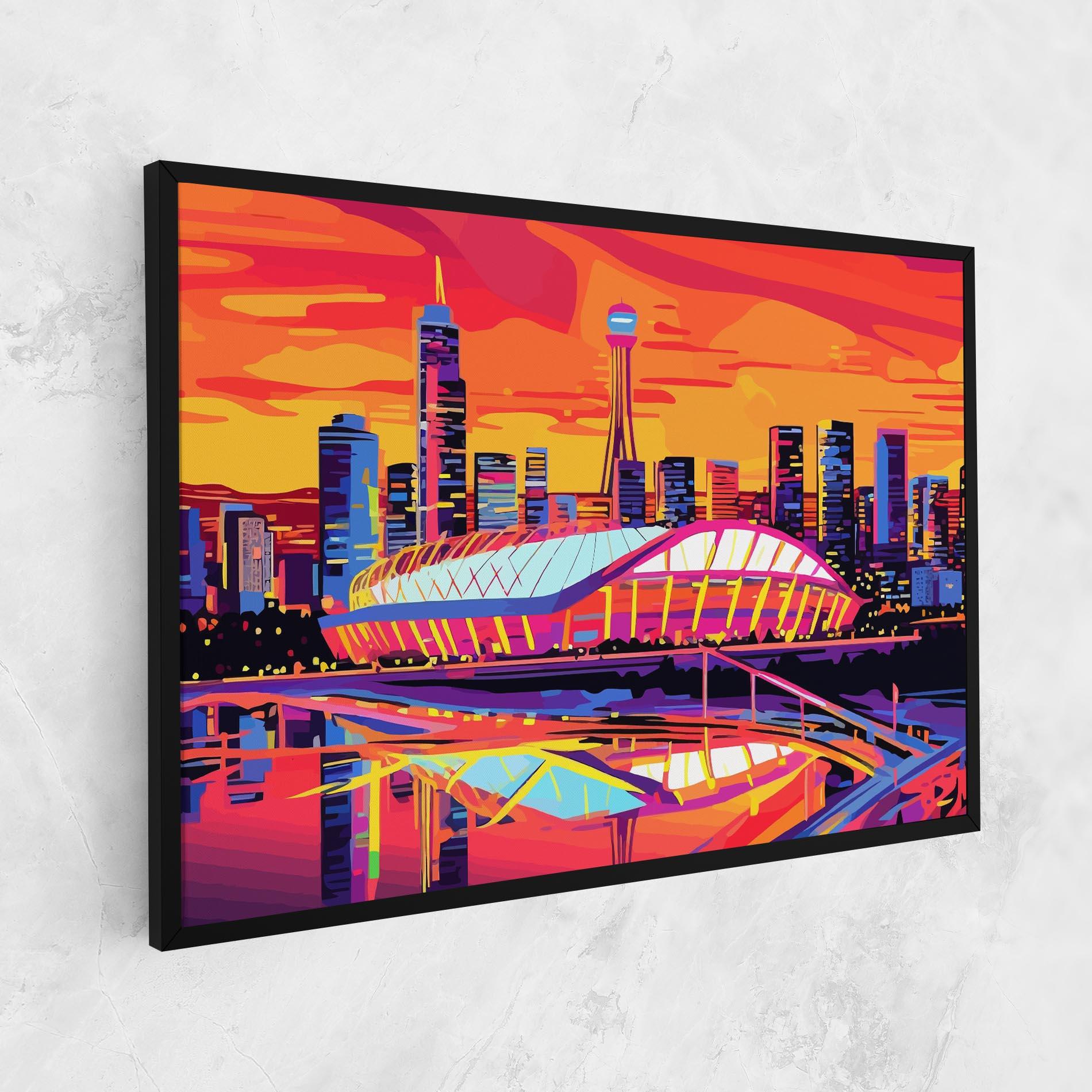 Leinwandbild Australian Orange Sunset mockup 1