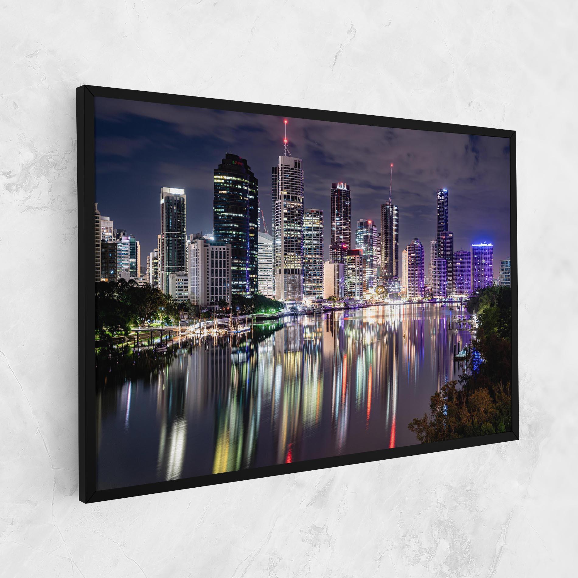 Leinwandbild Brisbane Night mockup 1