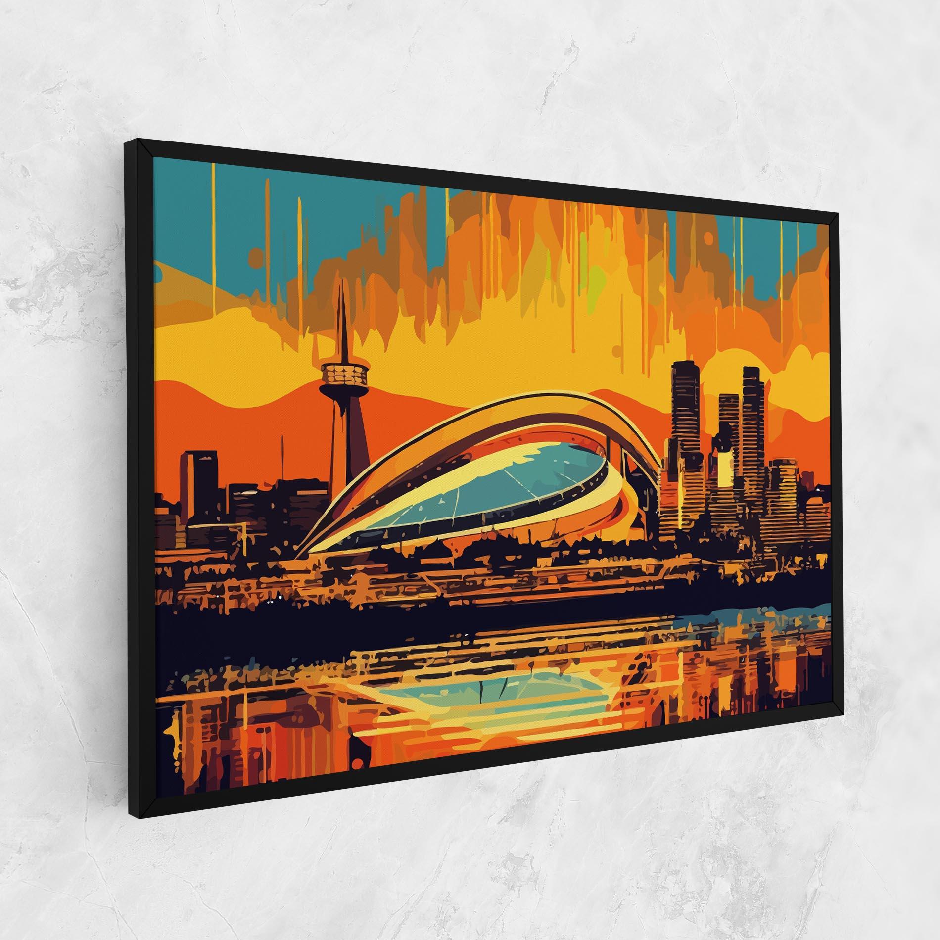 Leinwandbild Montreal Skyline mockup 1