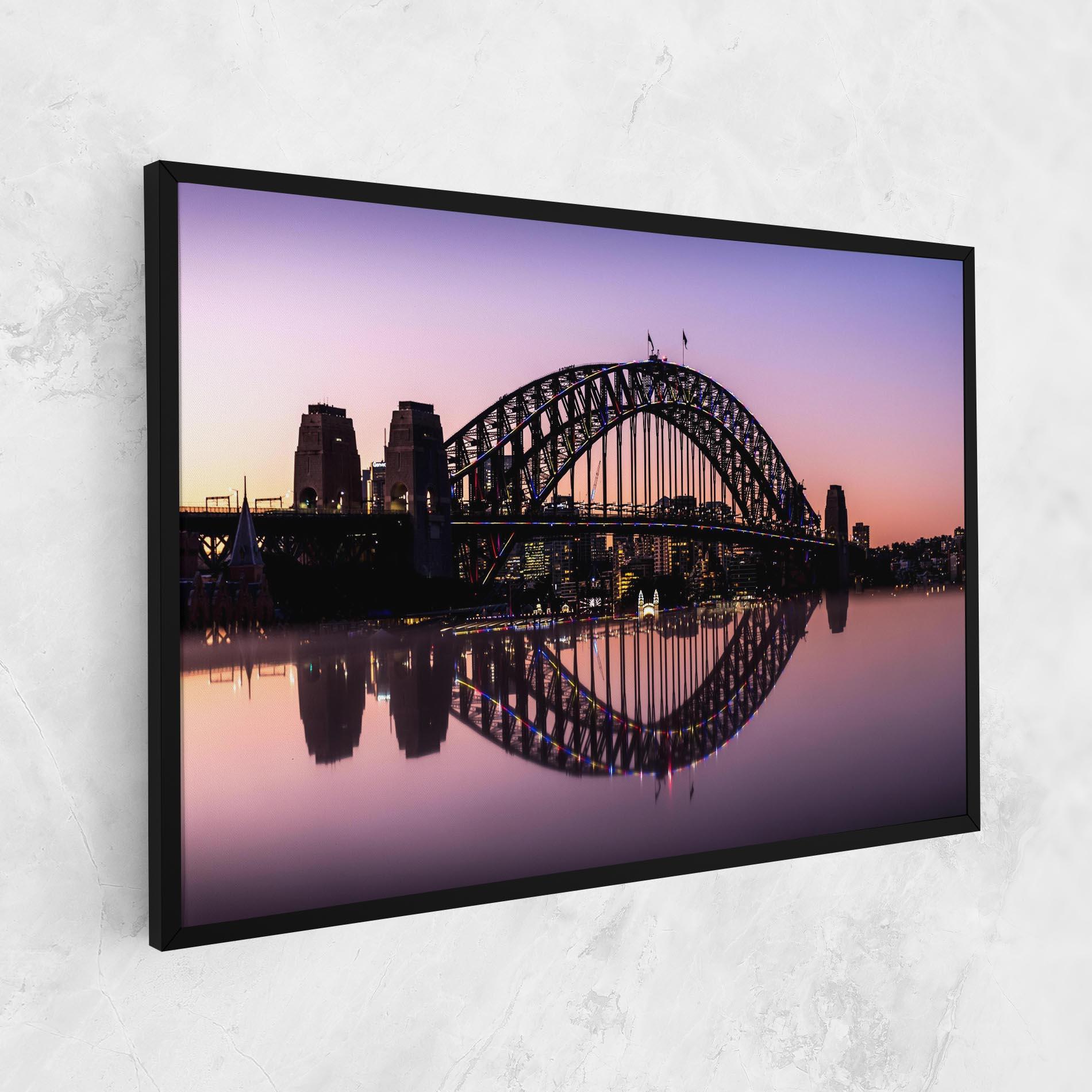 Leinwandbild Purple Night Sydney mockup 1