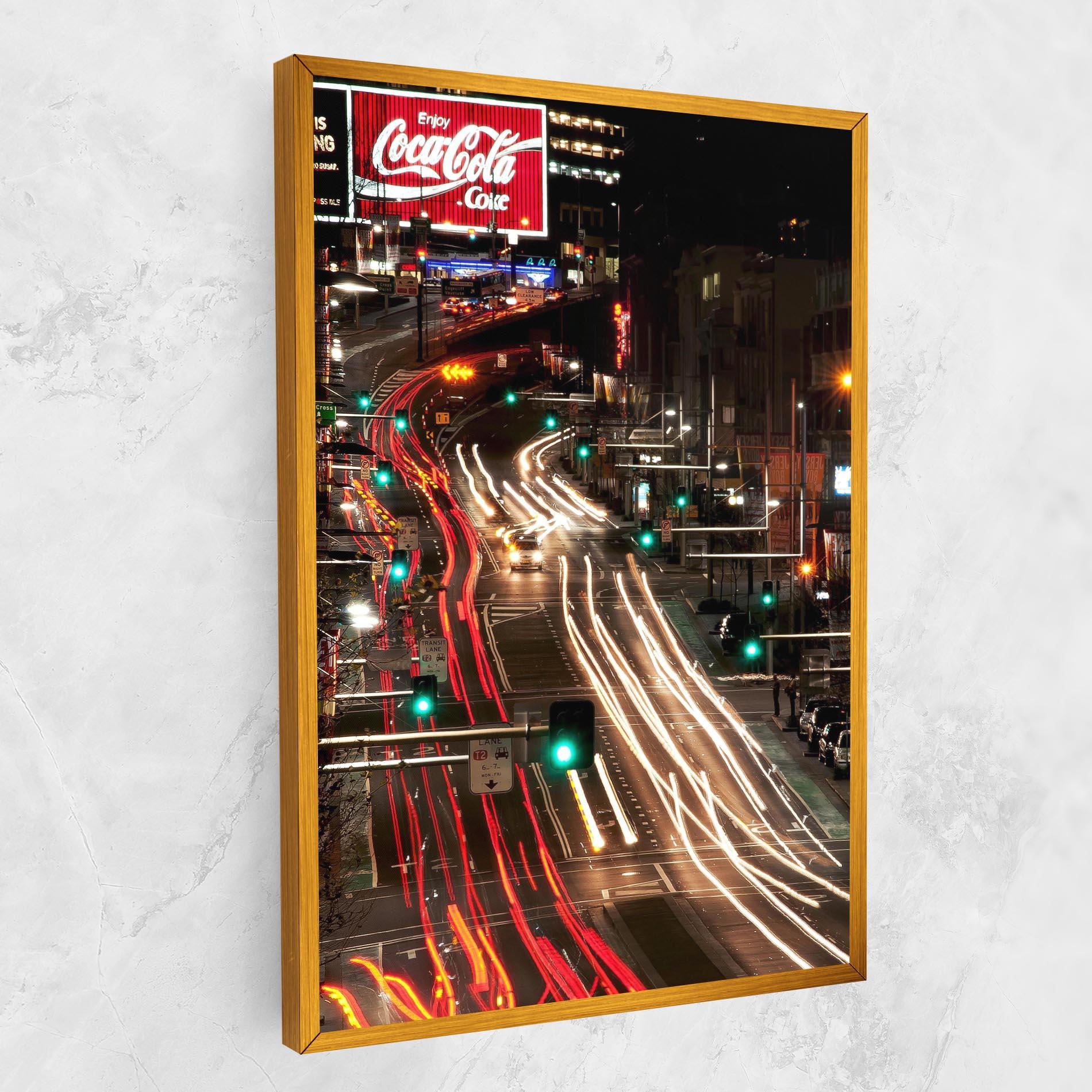 Leinwandbild Car Light Road mockup 1