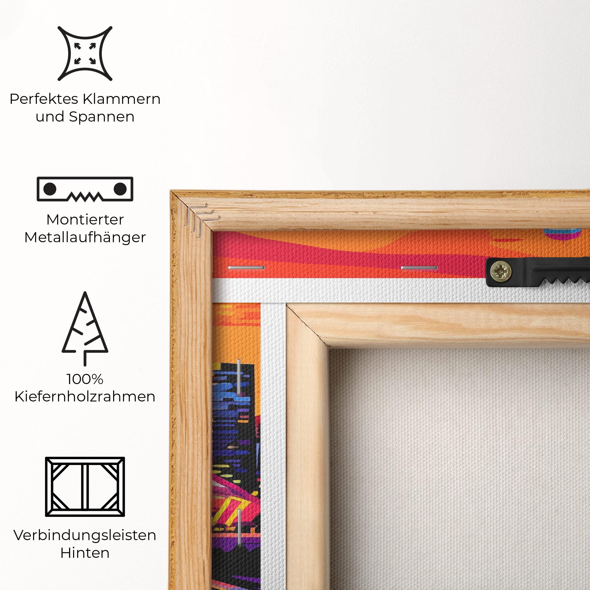 Leinwandbild Australian Orange Sunset mockup 5