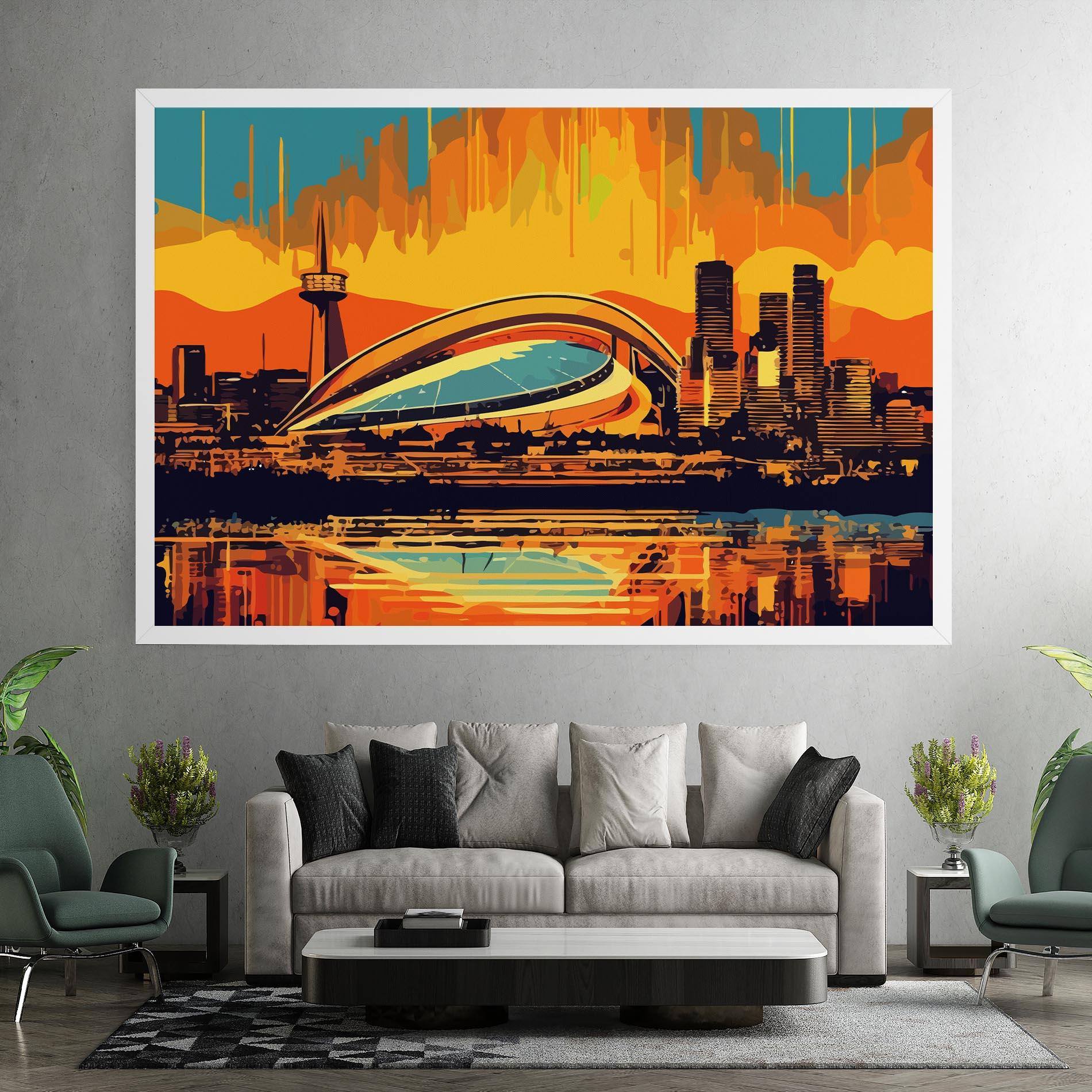 Leinwandbild Montreal Skyline mockup 7